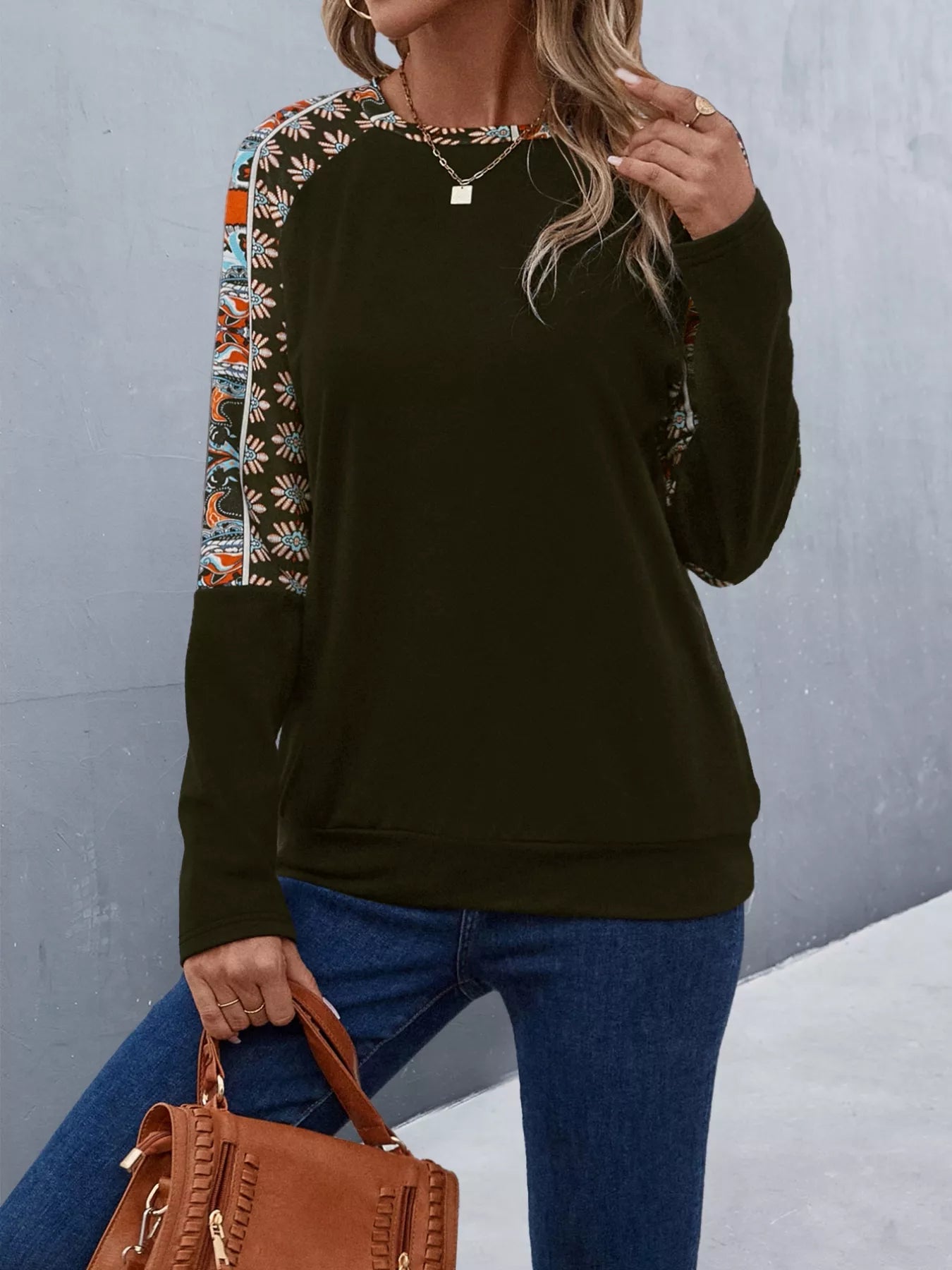 printed raglan t-shirt