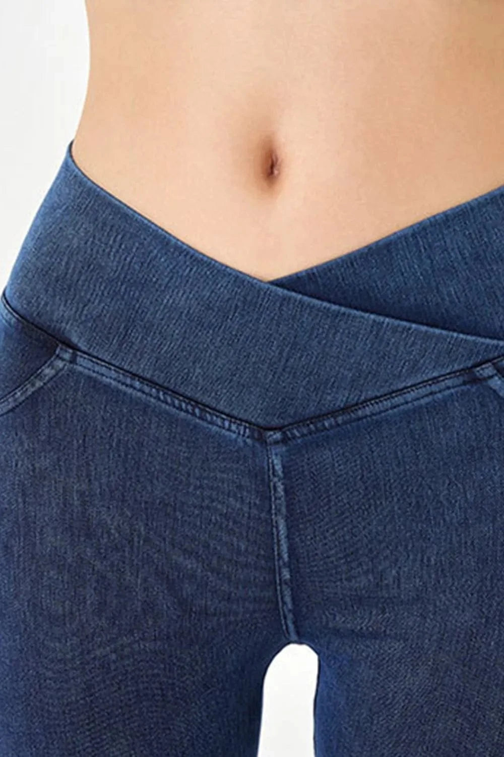 Basic Bae Asymmetrical Waist Denim Shorts with Pockets everyday essentials