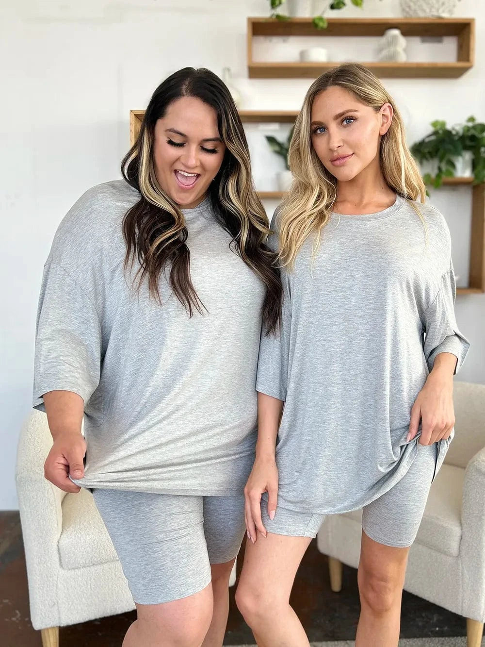 Basic Bae Bamboo Full Size Round Neck Drop Shoulder T-Shirt and Shorts Set everyday essentials
