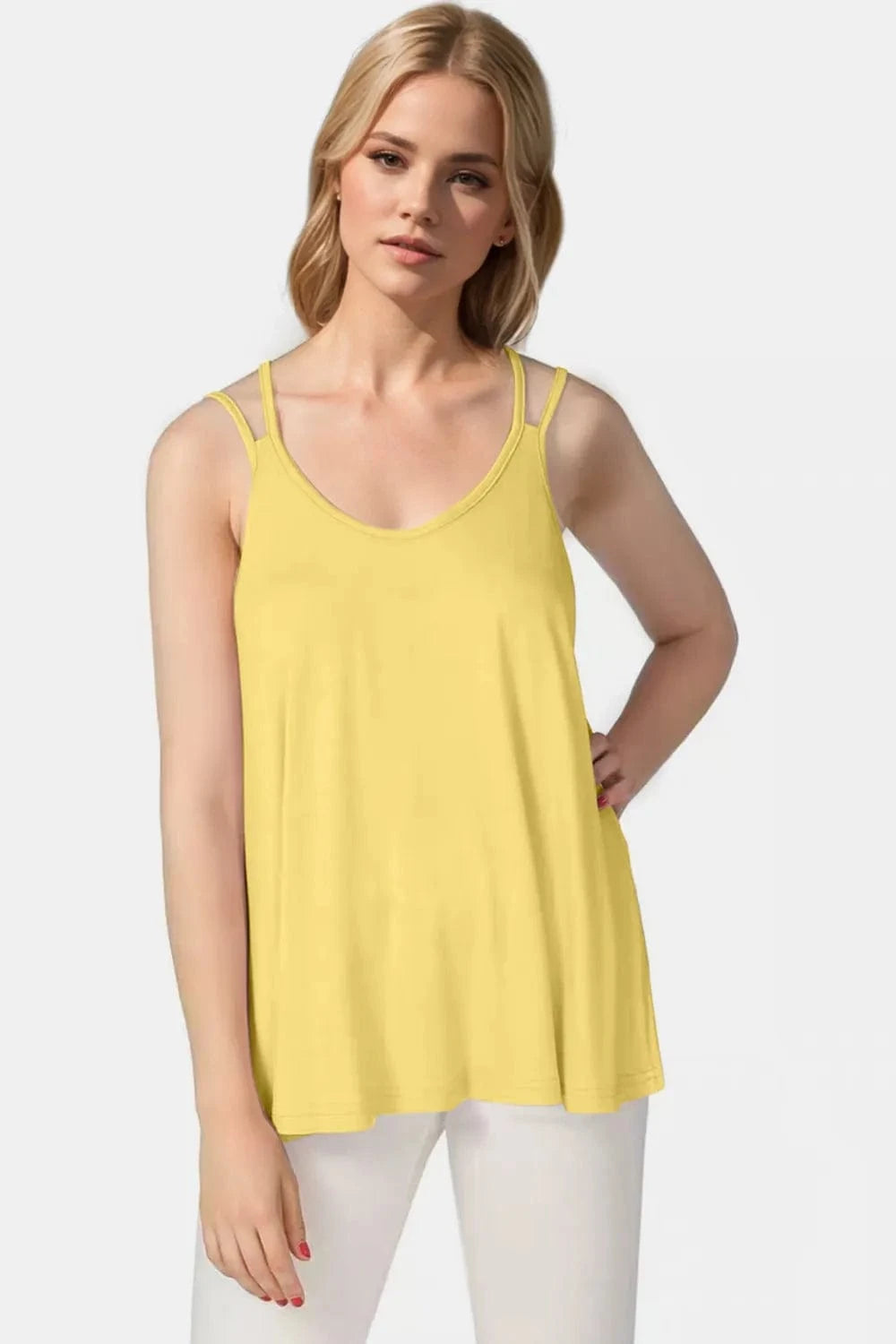 Basic Bae Bamboo Scoop Neck Double Spaghetti Straps Cami everyday essentials