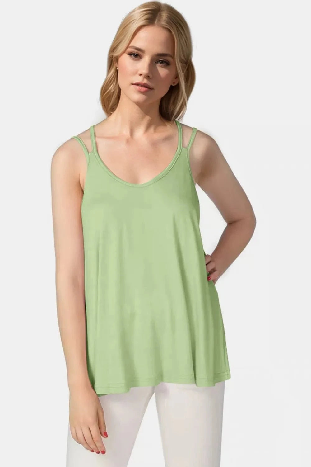 Basic Bae Bamboo Scoop Neck Double Spaghetti Straps Cami everyday essentials