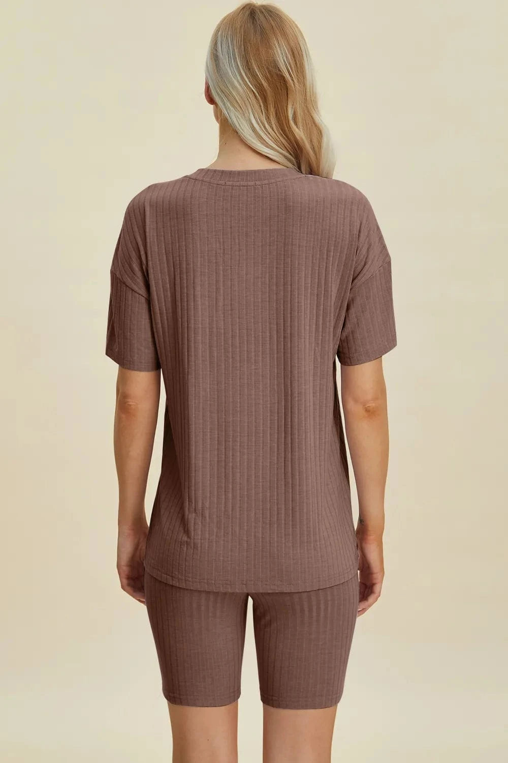 Basic Bae Full Size Ribbed V-Neck Short Sleeve Top and Shorts Set everyday essentials