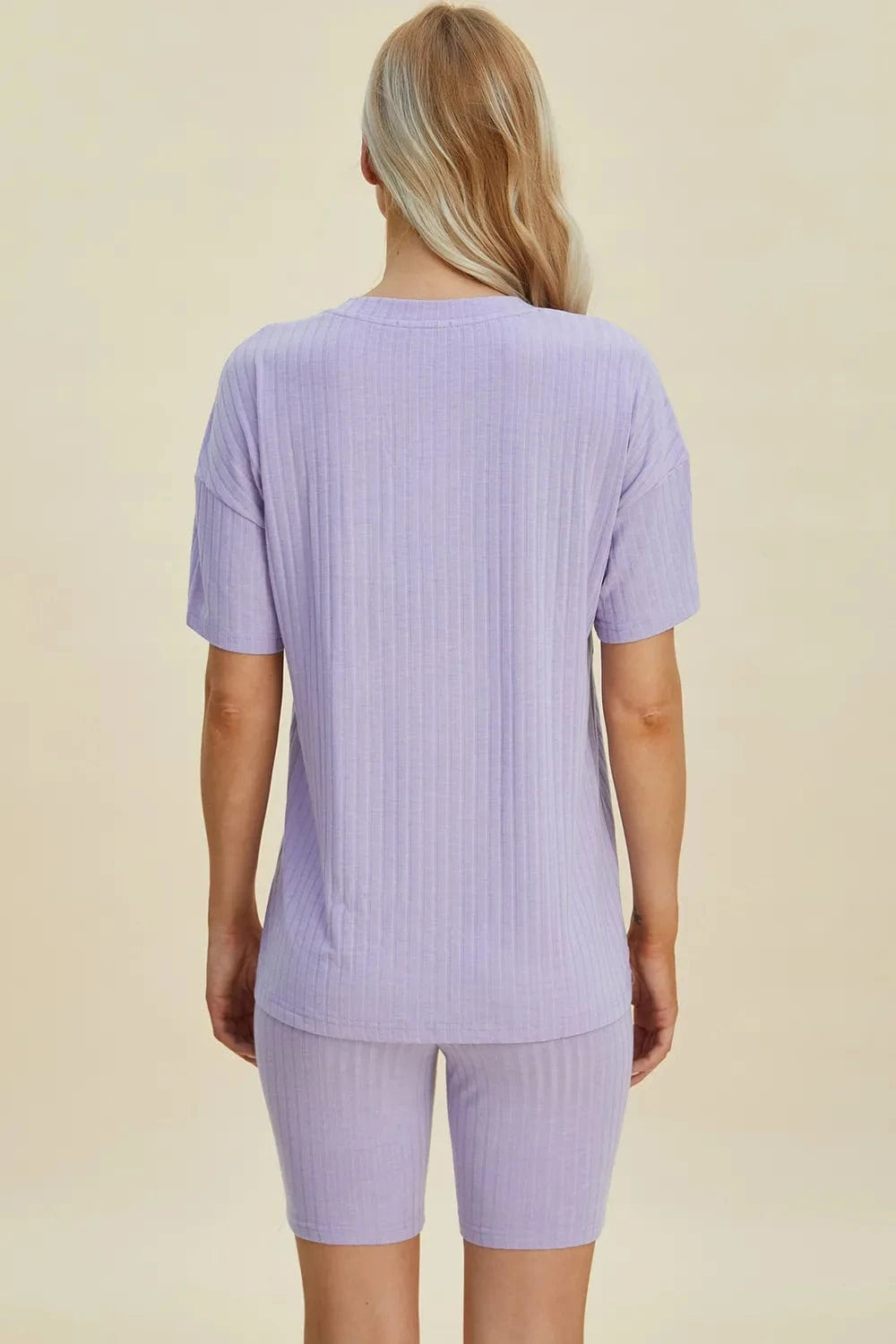 Basic Bae Full Size Ribbed V-Neck Short Sleeve Top and Shorts Set everyday essentials