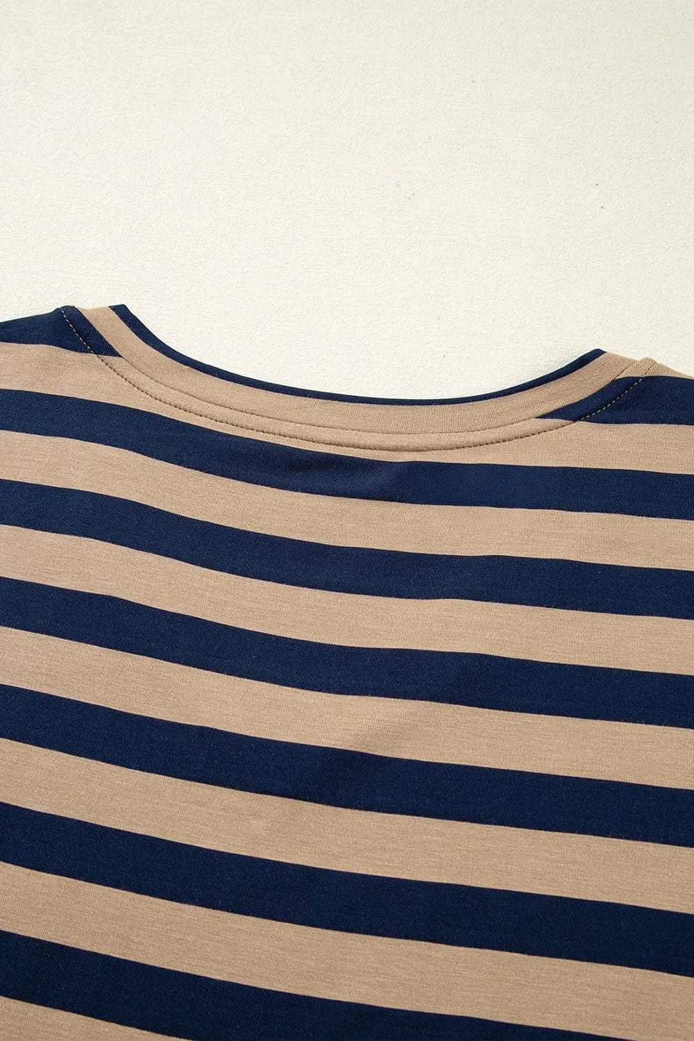 Casual Striped V-Neck Midi T-Shirt Dress everyday essentials