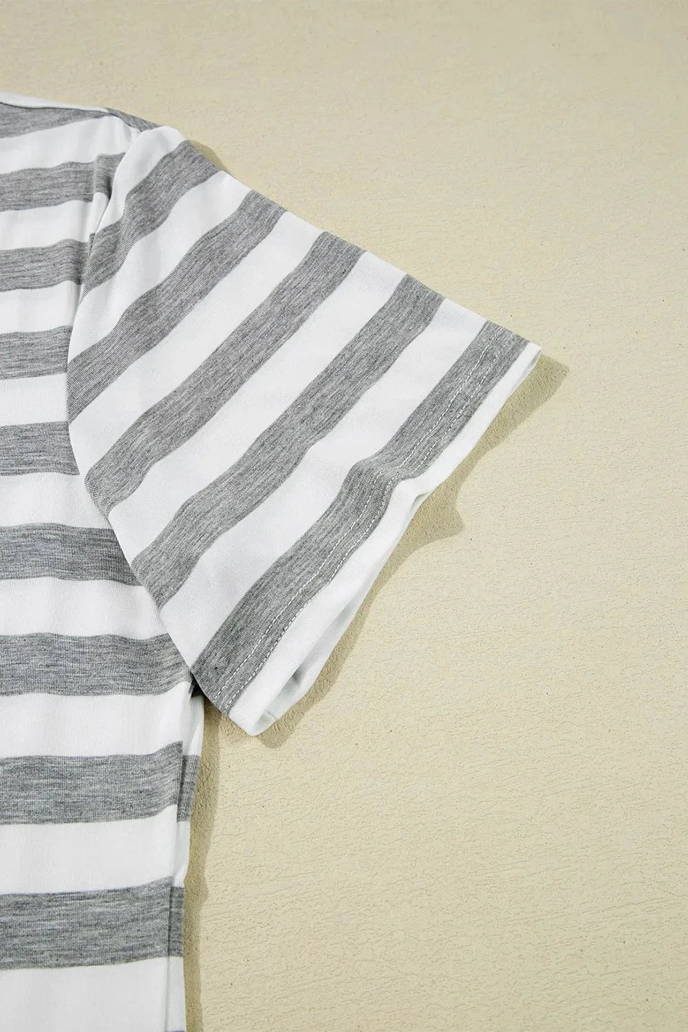 Casual Striped V-Neck Midi T-Shirt Dress everyday essentials