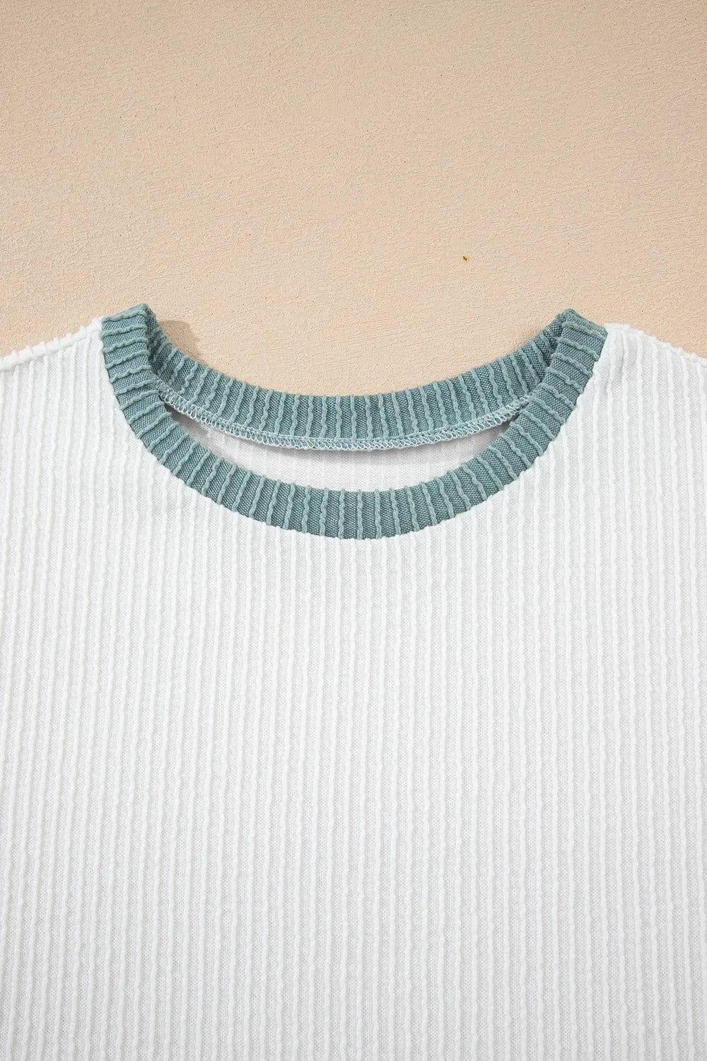 Contrast Trim Ribbed Knit Sleeveless Top everyday essentials