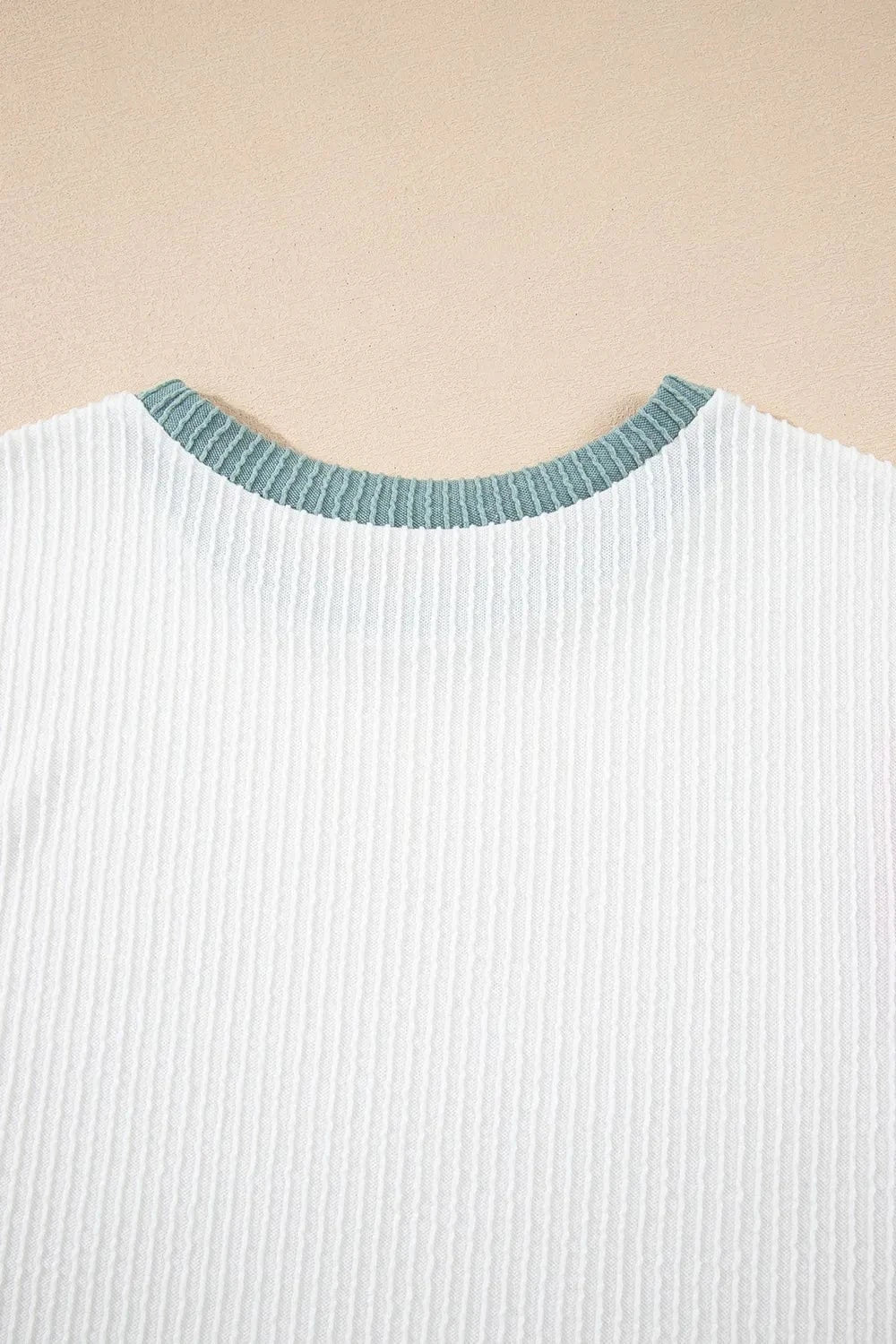 Contrast Trim Ribbed Knit Sleeveless Top everyday essentials