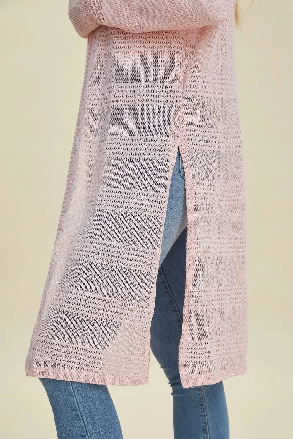 Double Take Full Size Open Front Longline Cardigan everyday essentials