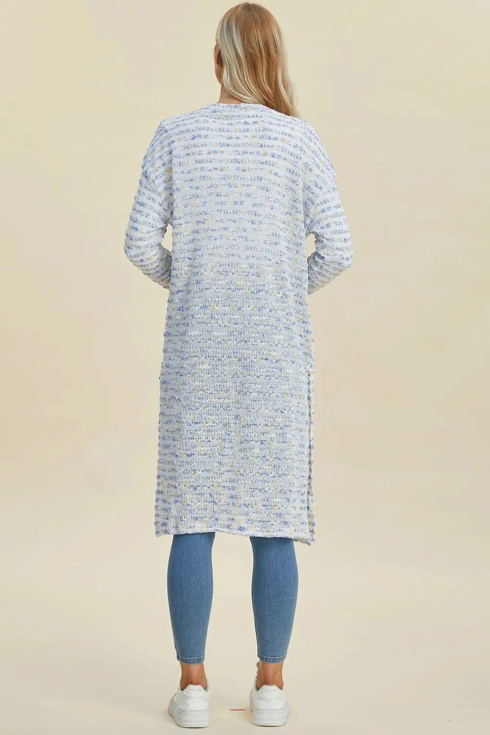 Double Take Full Size Open Front Longline Cardigan everyday essentials