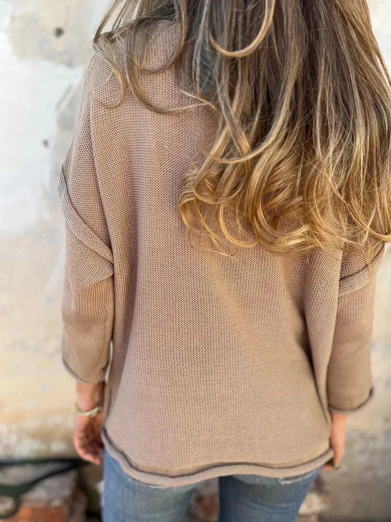 Full Size Casual V-Neck Knit Sweater Plus Size everyday essentials