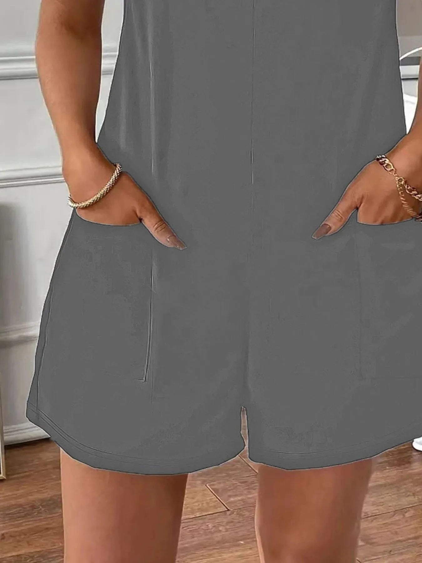 Full Size Scoop Neck Spaghetti Strap Overalls Plus Size everyday essentials