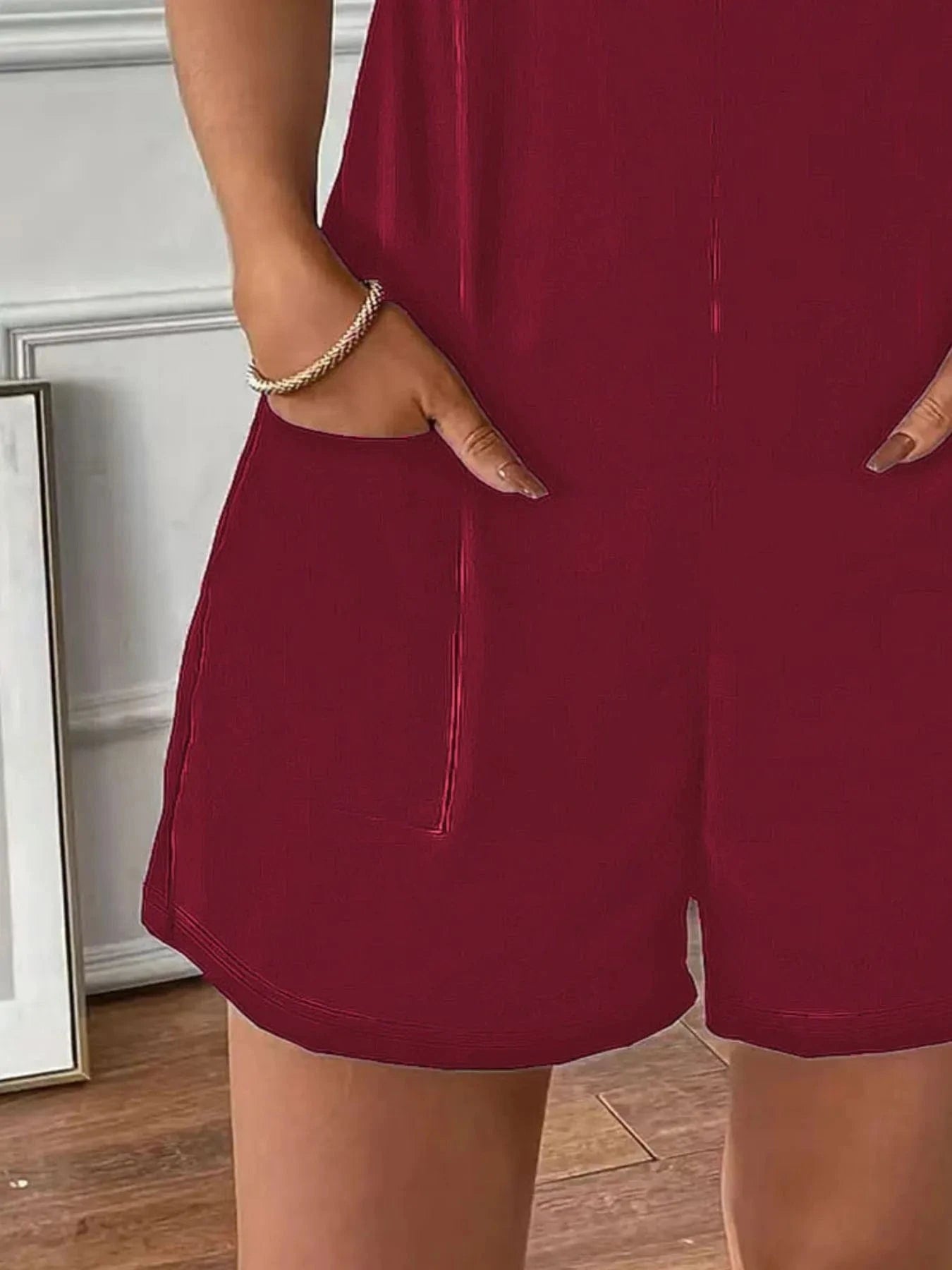 Full Size Scoop Neck Spaghetti Strap Overalls Plus Size everyday essentials