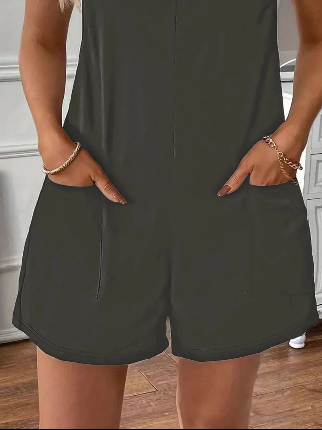 Full Size Scoop Neck Spaghetti Strap Overalls Plus Size everyday essentials