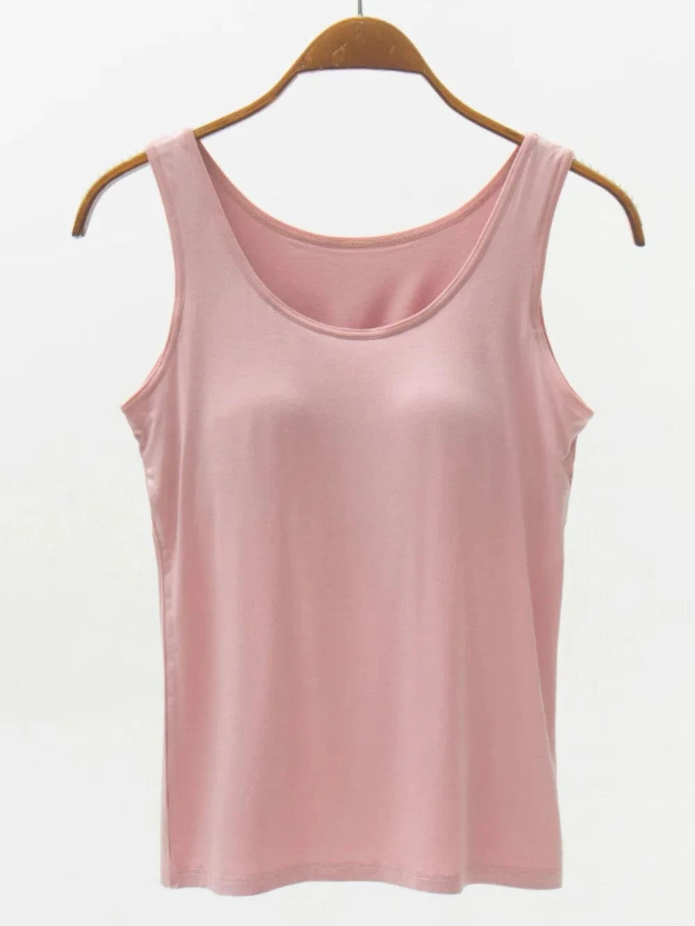 Full Size Wide Strap Modal Tank with Bra everyday essentials