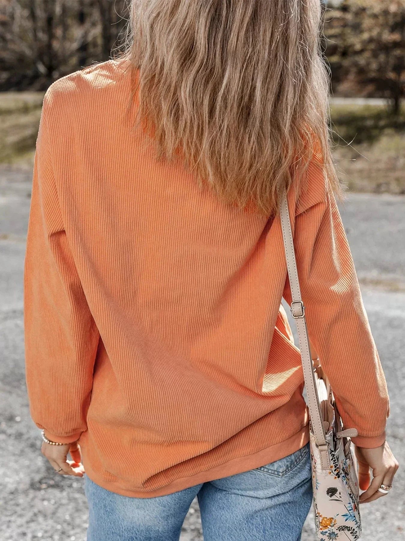 Halloween sweaters Halloween Sequined Pumpkin Ribbed Round Neck Sweatshirt Halloween Sequined Pumpkin Ribbed Round Neck Sweatshirt