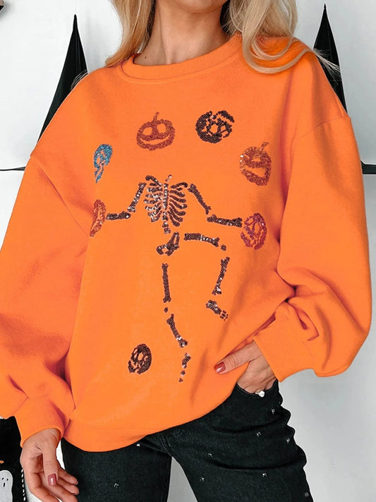 Halloween sweaters Halloween Skeleton Pumpkin Sweatshirt Halloween Skeleton Pumpkin Sweatshirt