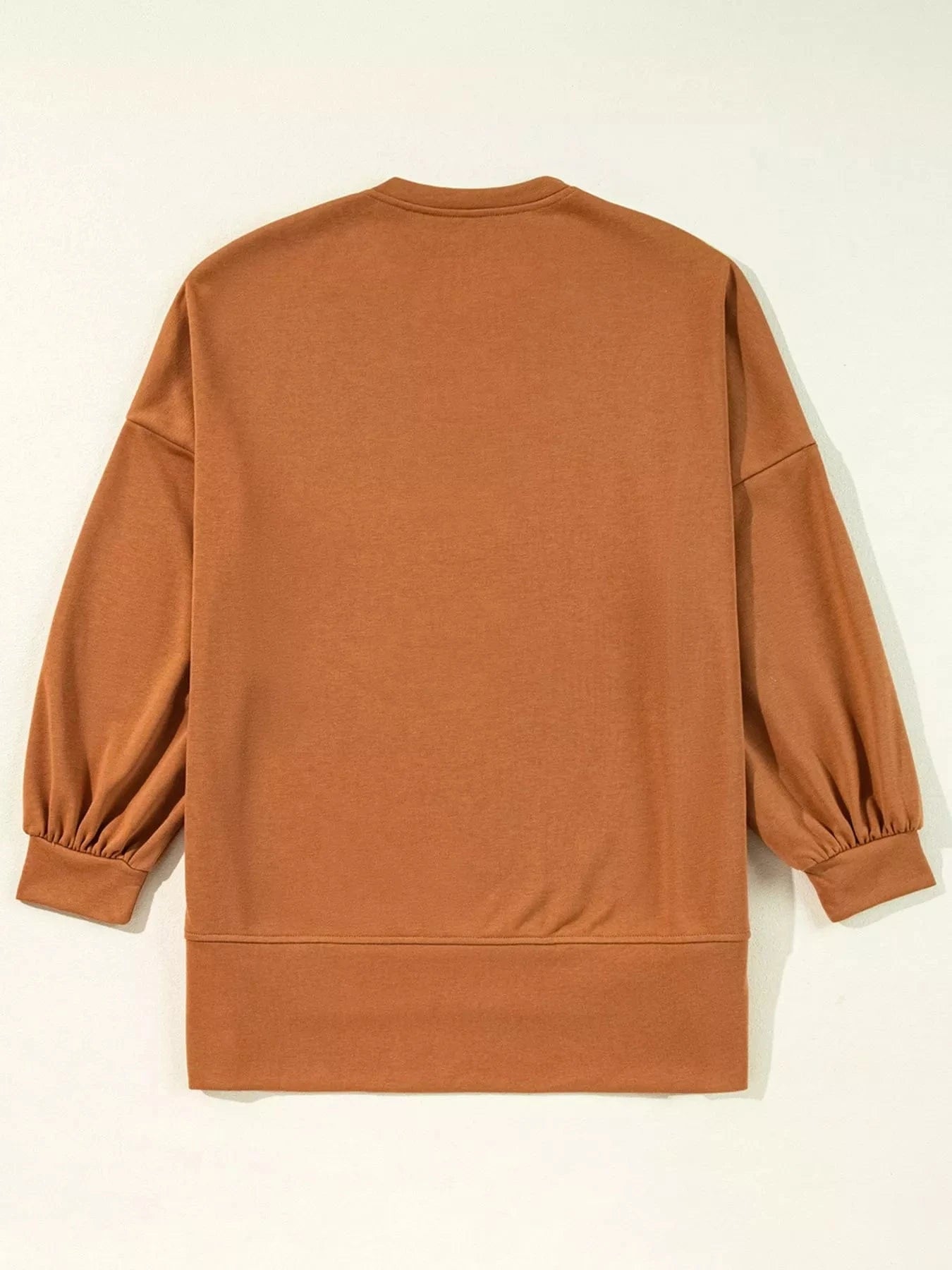 Halloween sweaters Happy Halloween Graphic Notched Long Sleeve Loose Top Happy Halloween Graphic Notched Long Sleeve Loose Top