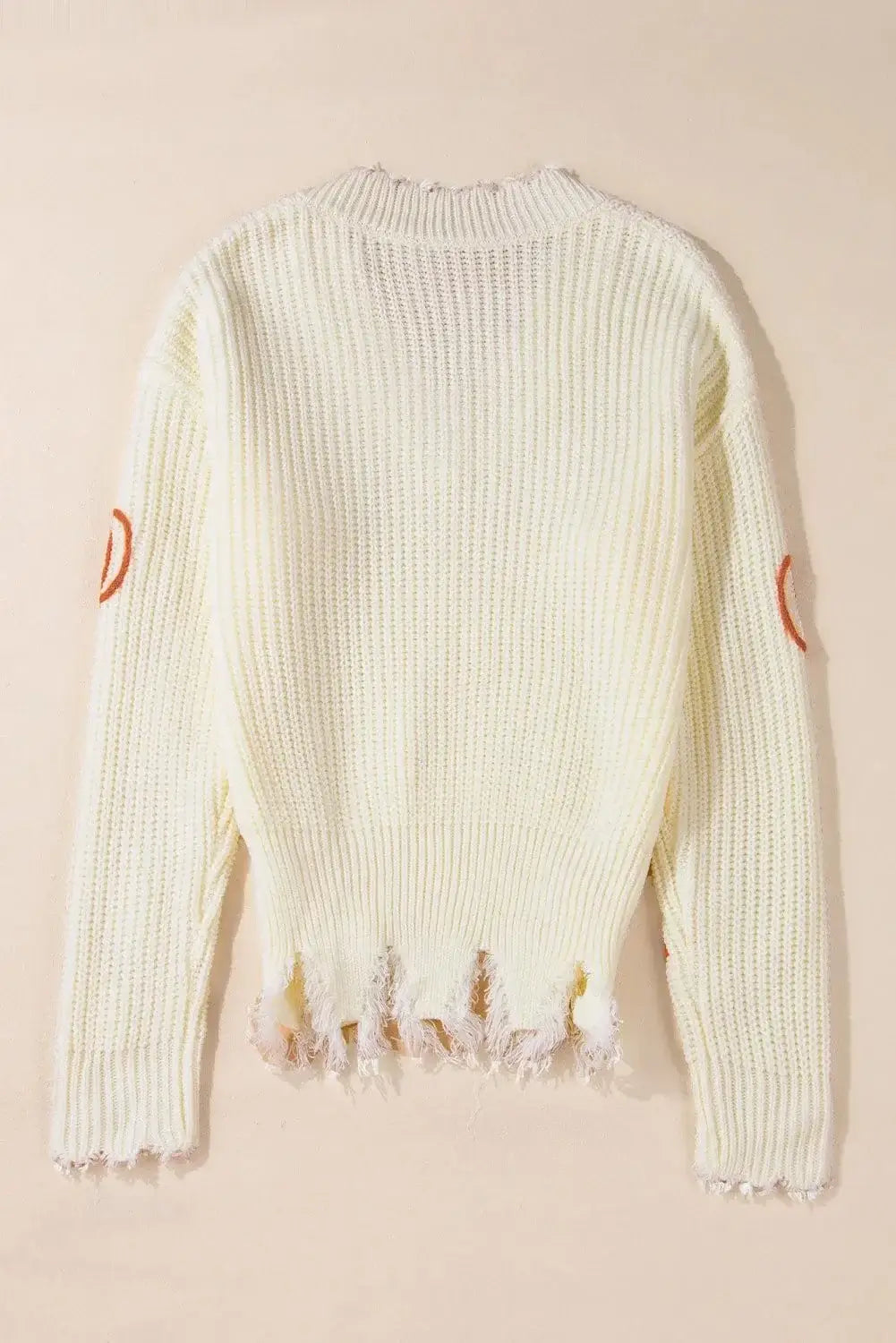 Halloween sweaters Raw Hem Pumpkin V-Neck Long Sleeve Sweater Raw Hem Pumpkin V-Neck Long Sleeve Sweater
