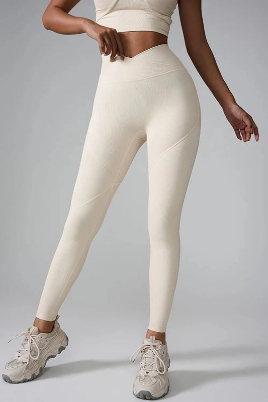 Ivory High Waist Active Leggings
