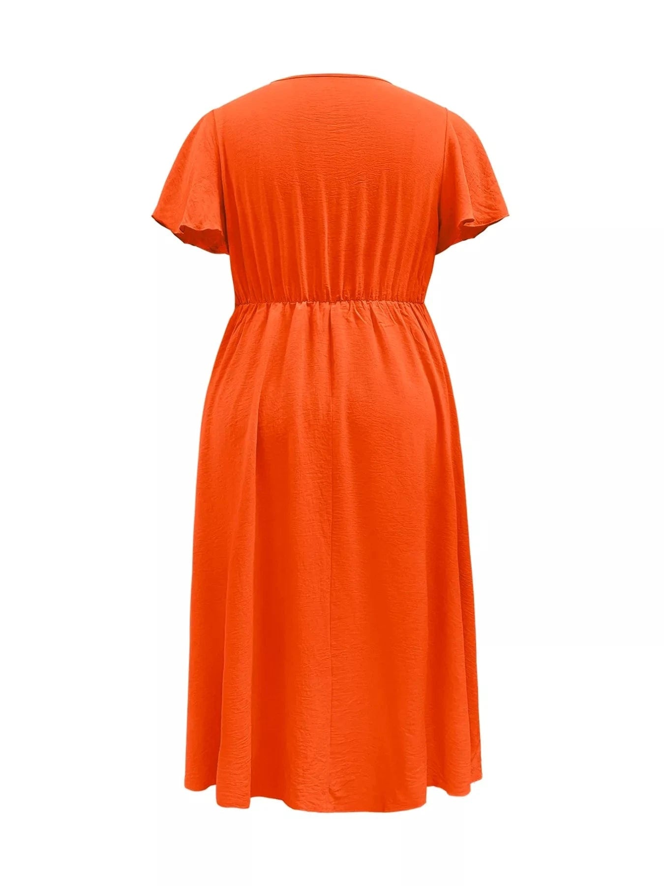 Plus Size Surplice Flutter Sleeve Dress Ladies dresses