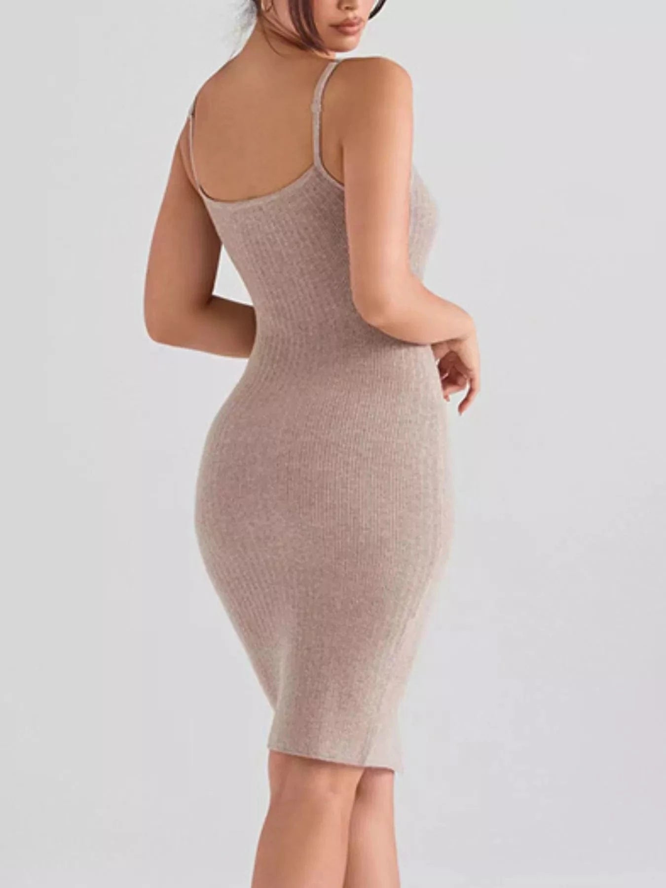 Ribbed Button-Front Bodycon Sweater Dress Ladies dresses