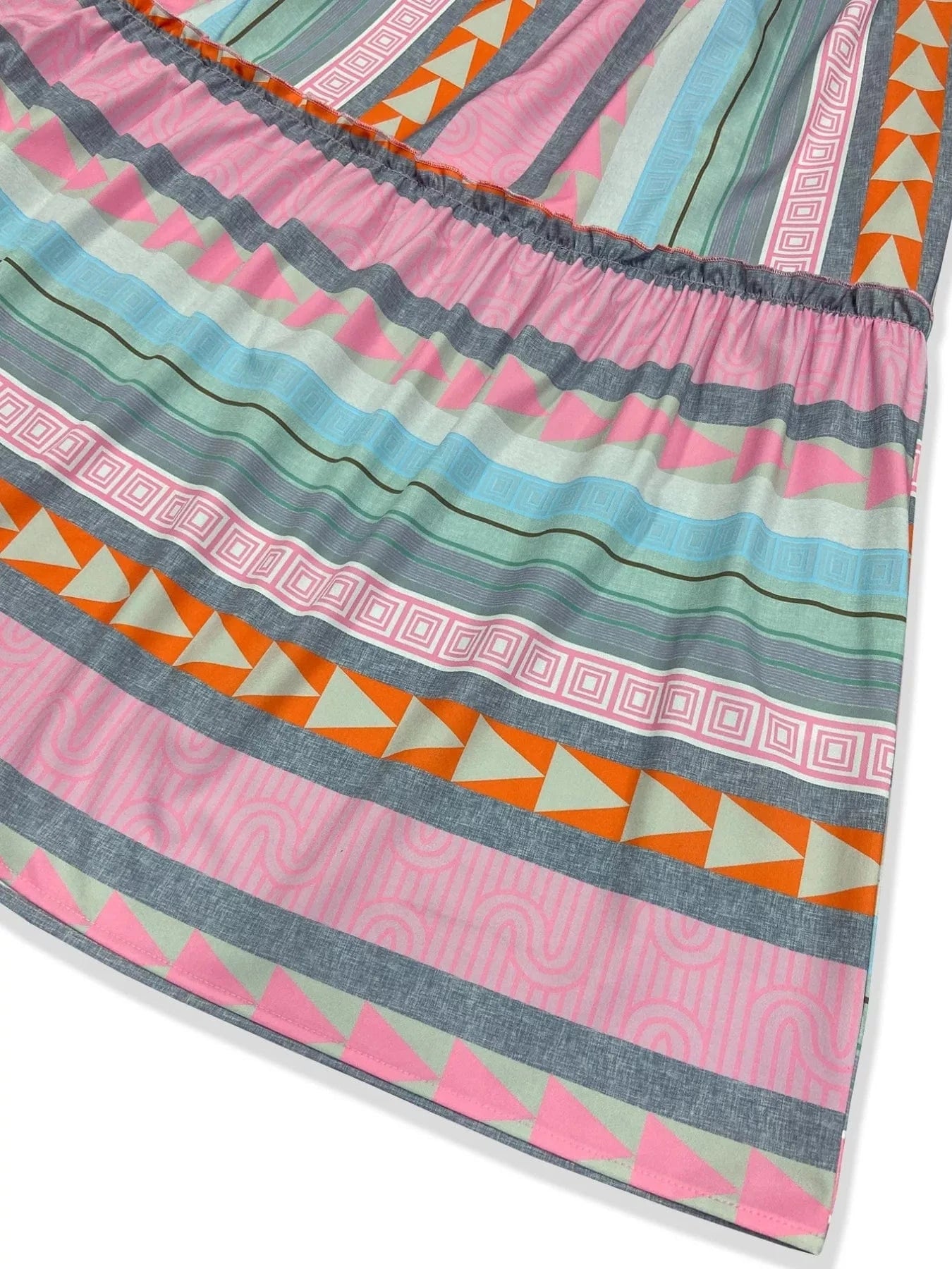 Smocked Square Neck Flounce Sleeve Maxi Dress Ladies dresses