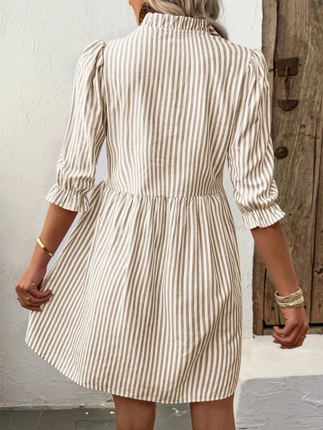 Striped Half Sleeve Dress Ladies dresses