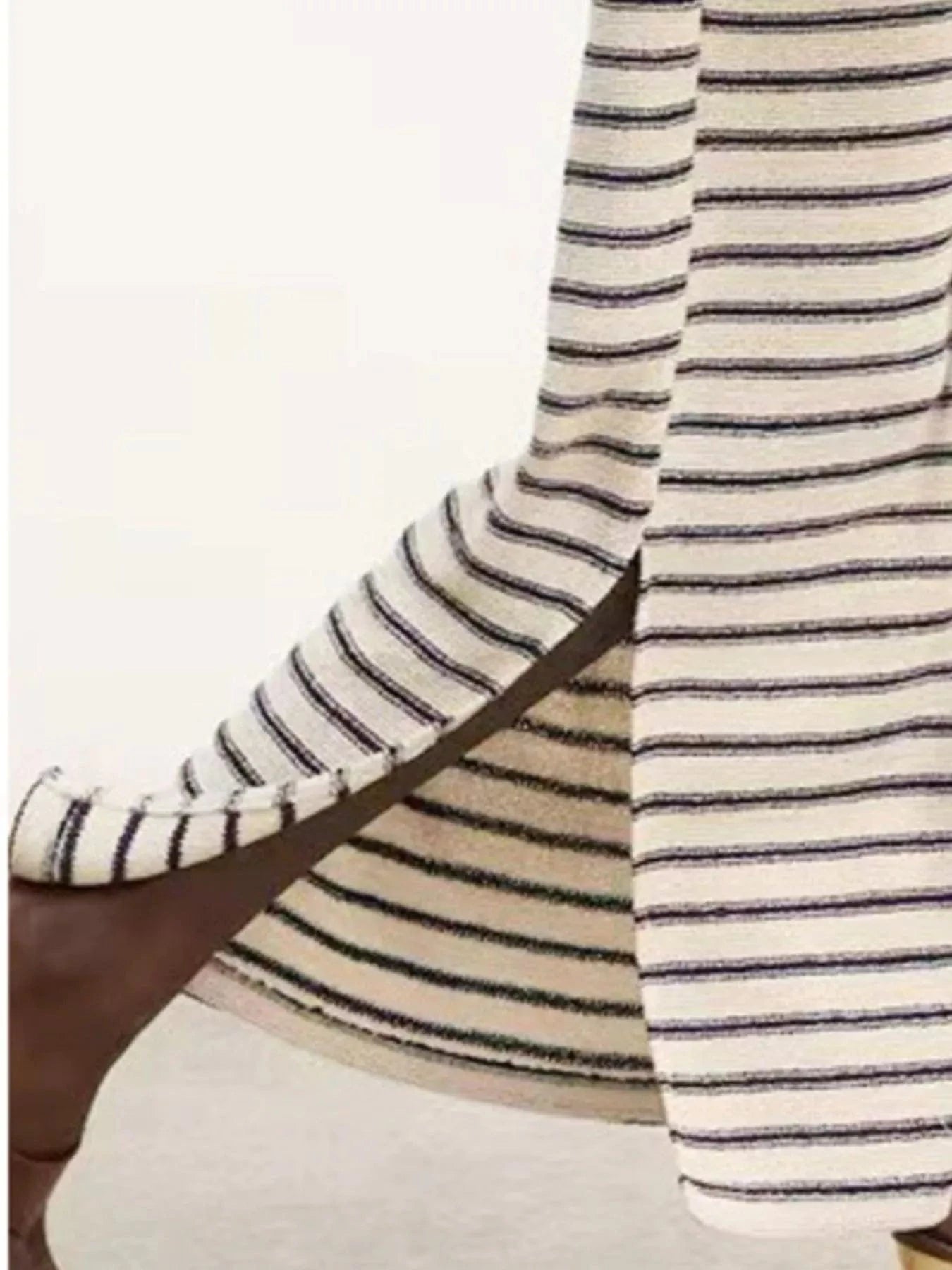 Striped Slit Short Sleeve Maxi Dress Ladies dresses