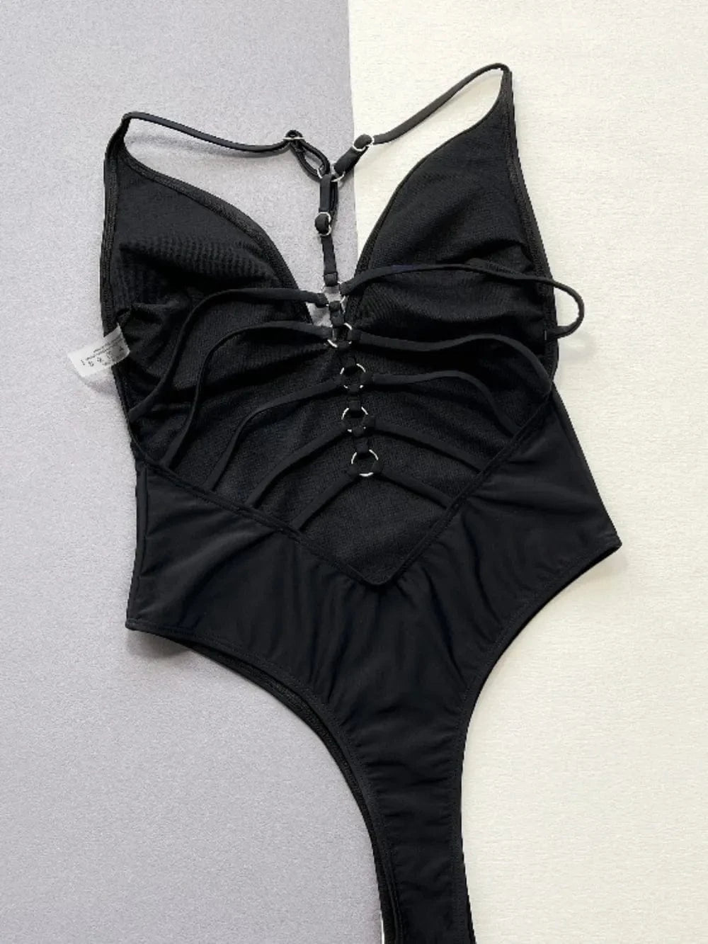 Cutout Plunge Spaghetti Strap One-Piece Swimwear One-piece Bikini