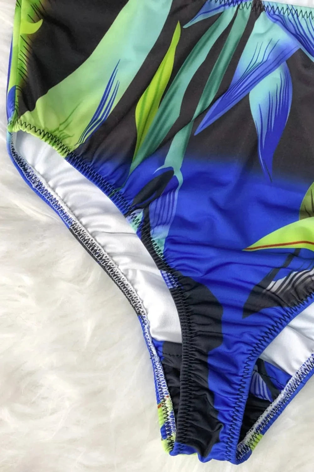 Printed Halter Neck One-Piece Swimwear one piece bikini