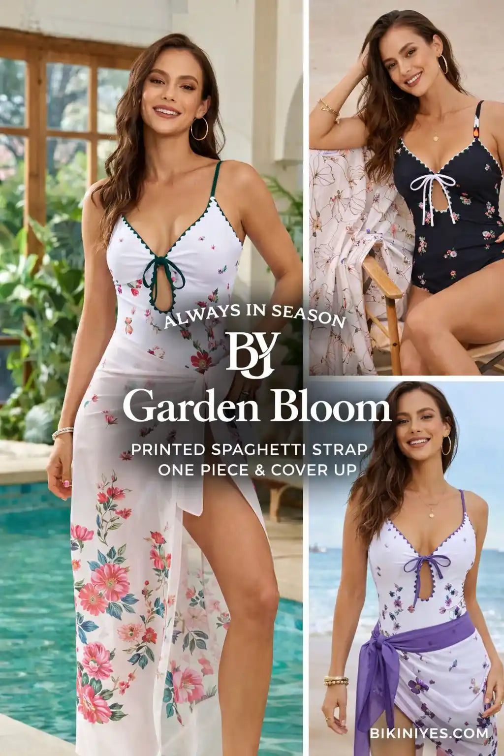Printed One Piece Swim & Cover Up Set