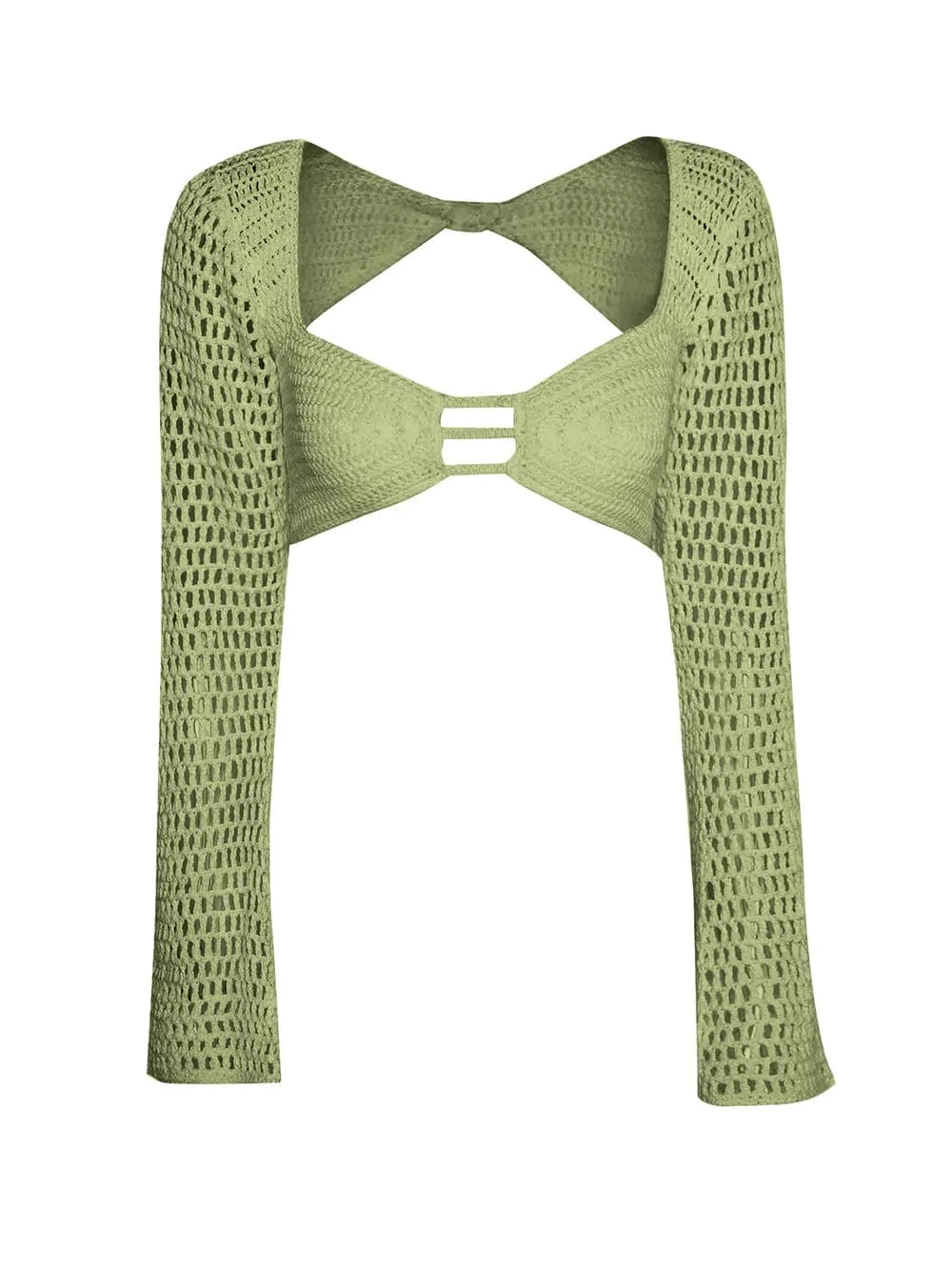 Tied Long Sleeve Top and Skirt Cover Up Set swim tops