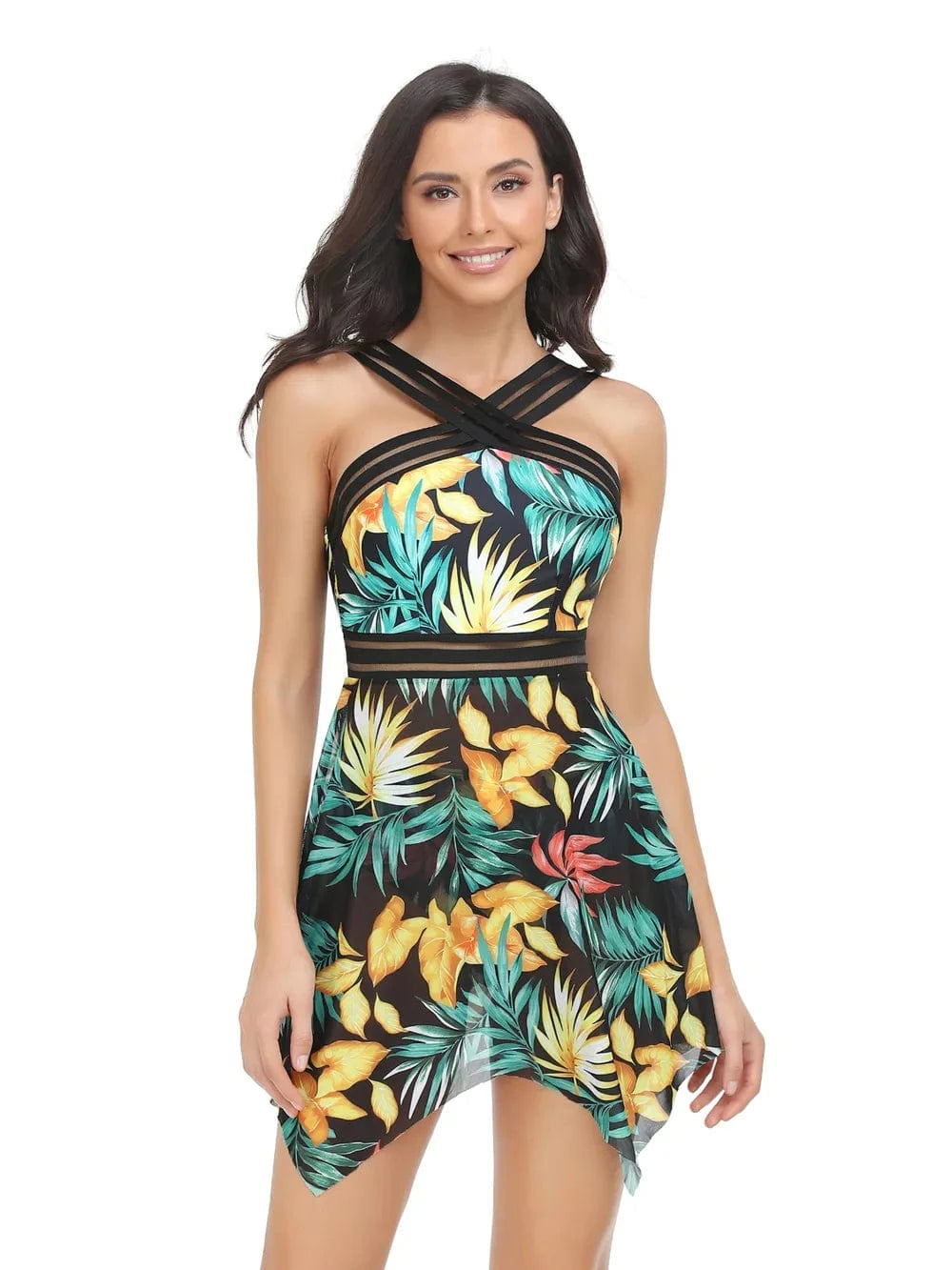 Cutout Printed Two-Piece Swim Set swimset