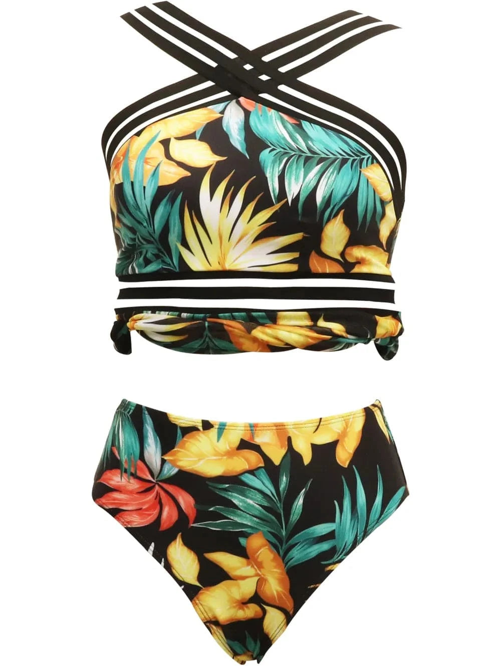 Cutout Printed Two-Piece Swim Set swimset