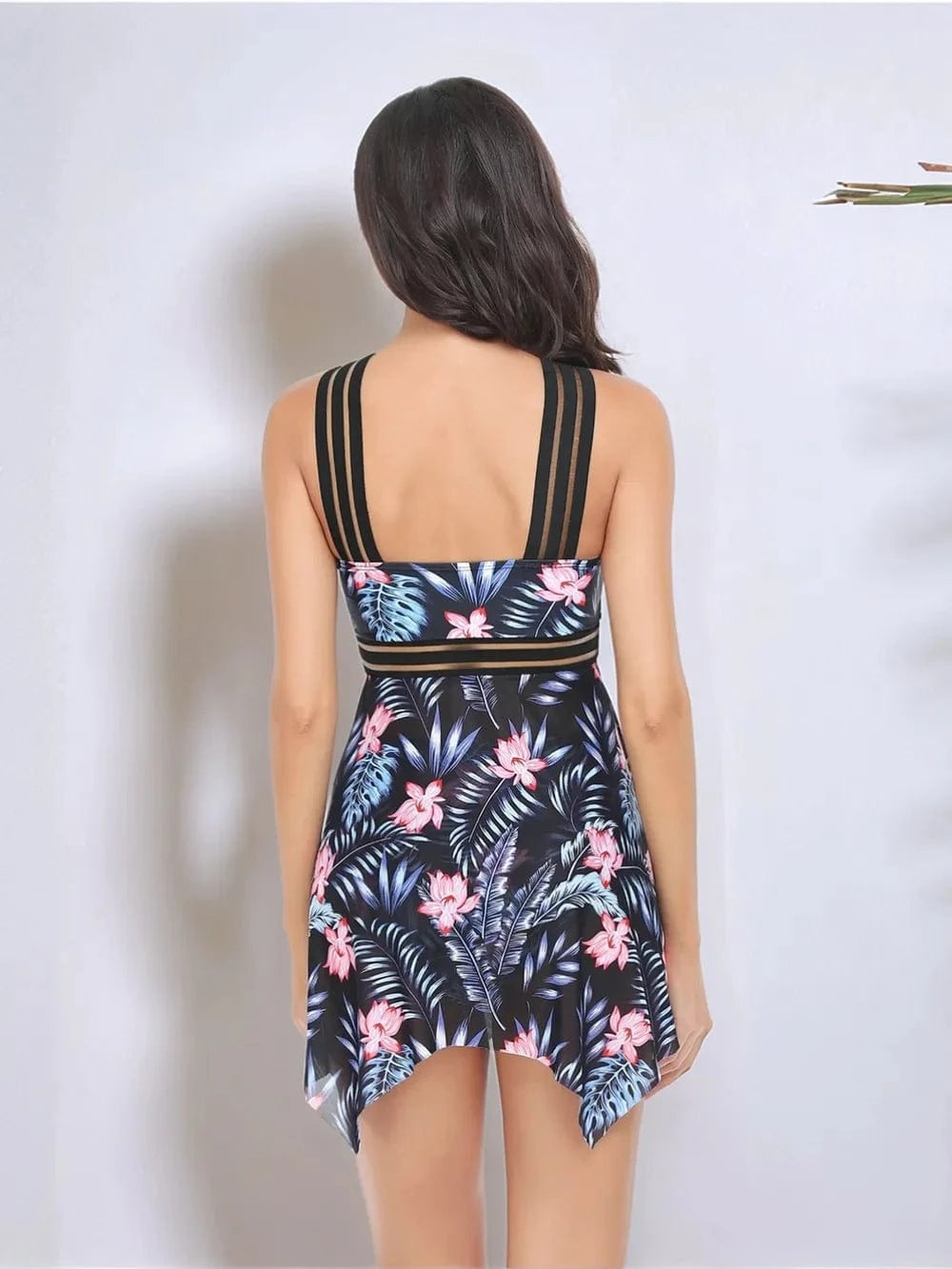 Cutout Printed Two-Piece Swim Set swimset