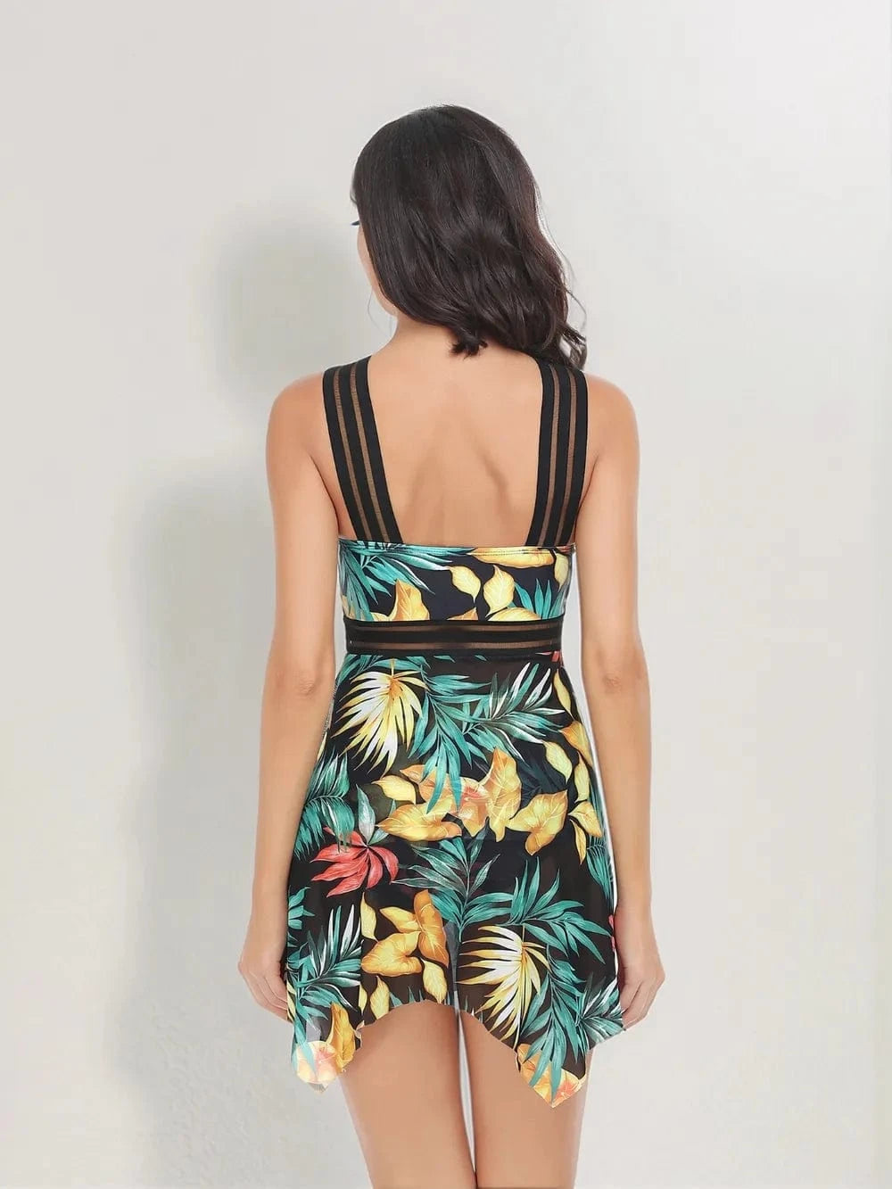 Cutout Printed Two-Piece Swim Set swimset