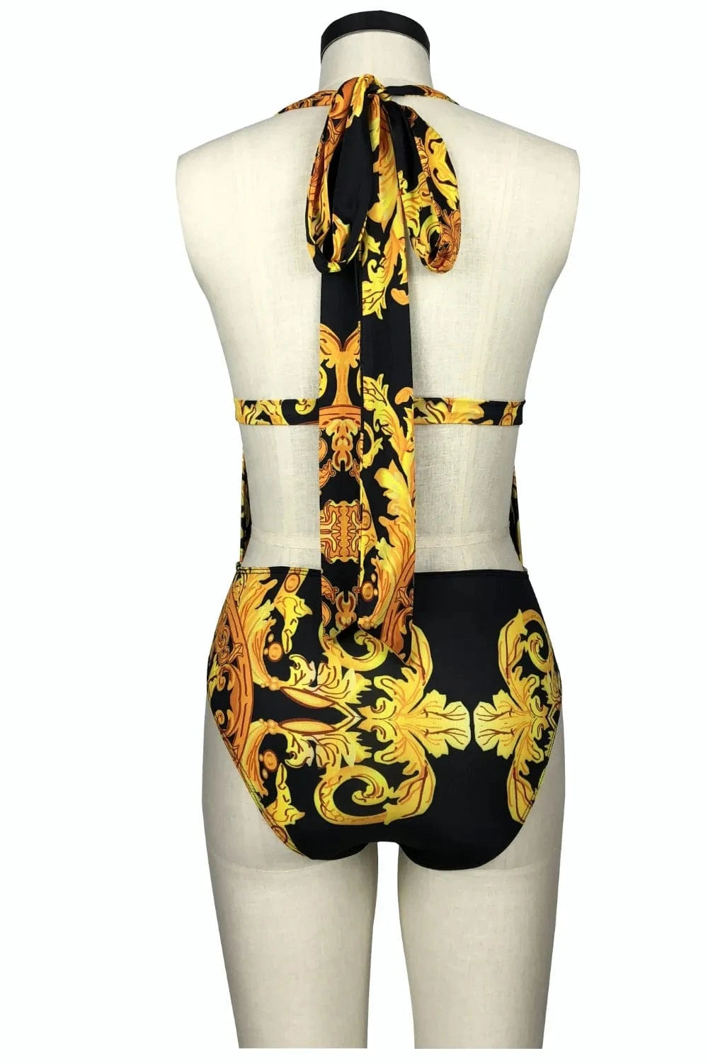 Printed Plunge One-Piece and Cover Up Swim Set swimset