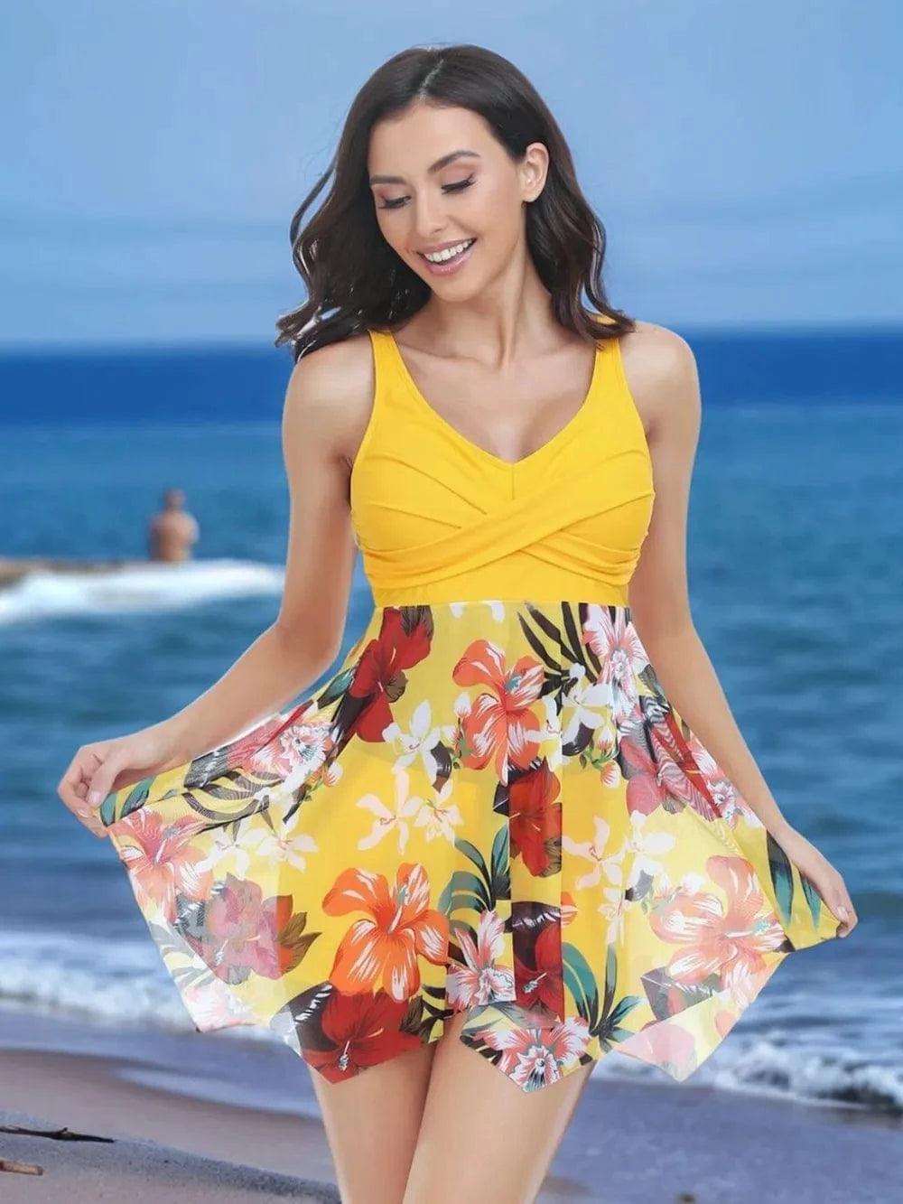 Printed Wide Strap Two-Piece Swim Set swimset