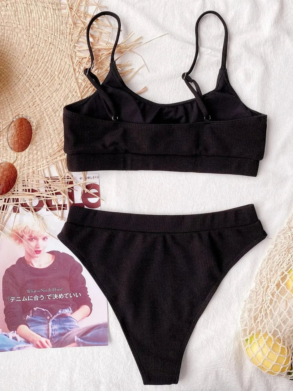 Scoop Neck Spaghetti Strap Two-Piece Swim Set swimset