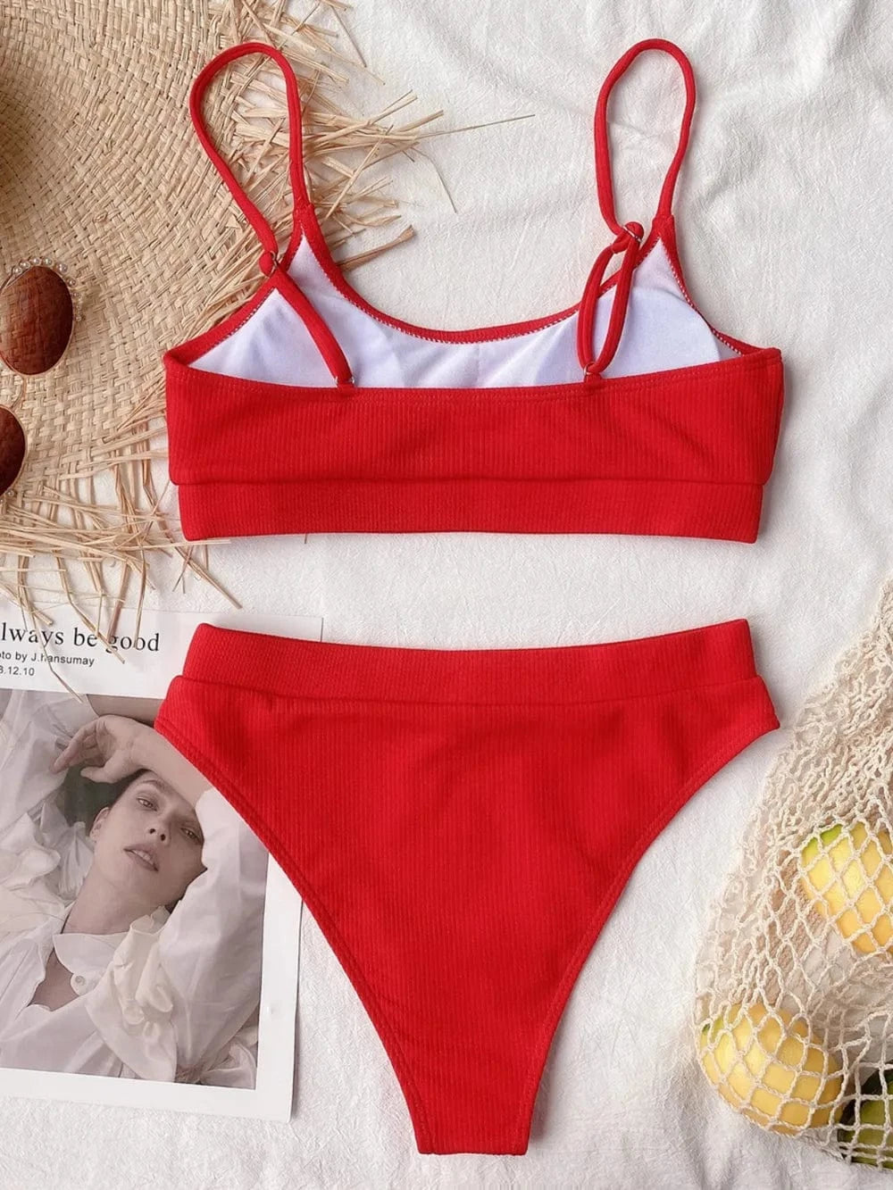 Scoop Neck Spaghetti Strap Two-Piece Swim Set swimset