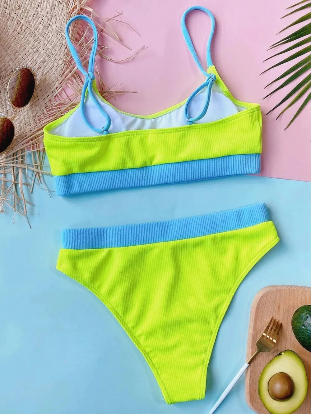 Scoop Neck Spaghetti Strap Two-Piece Swim Set swimset