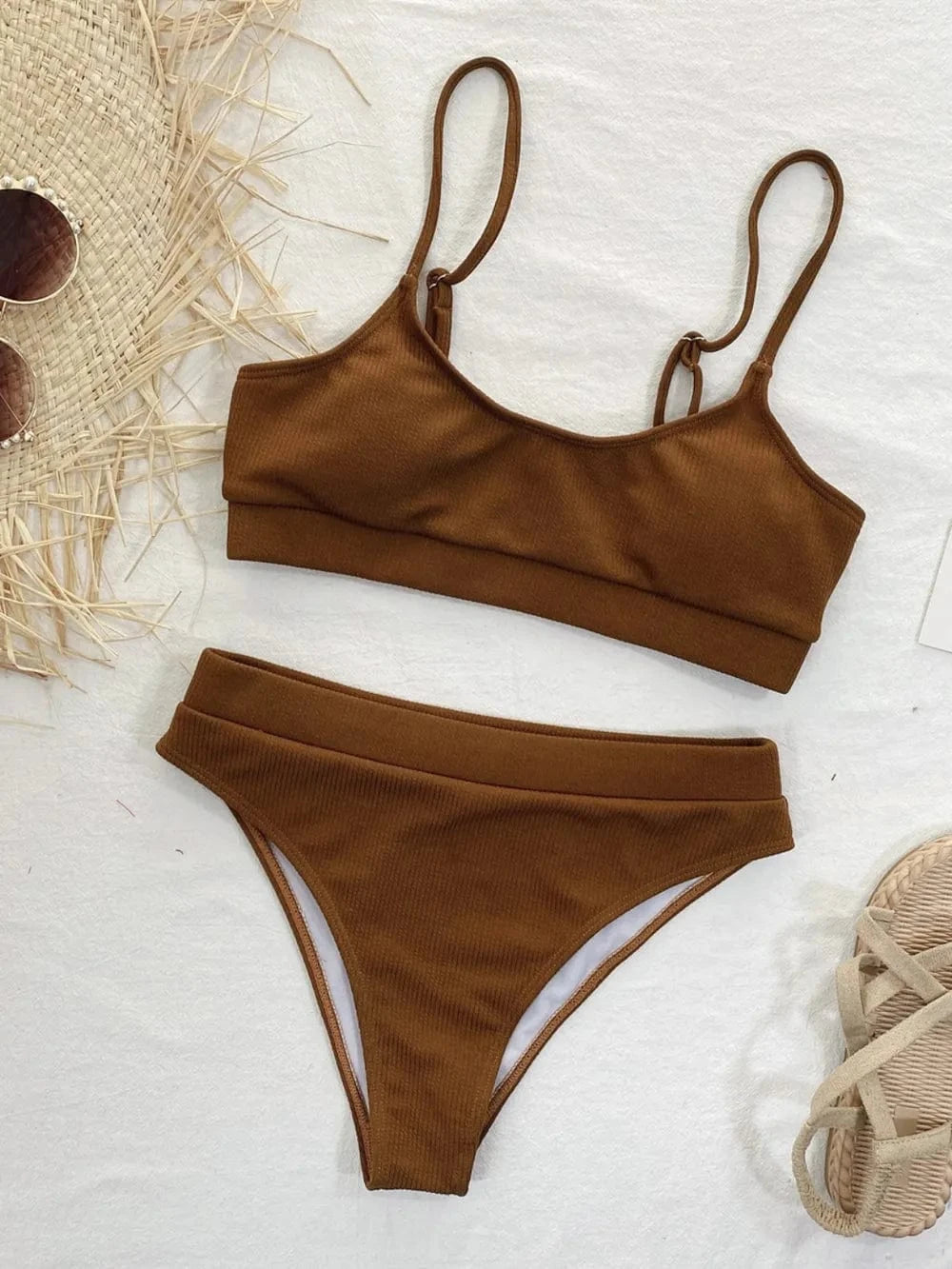 Scoop Neck Spaghetti Strap Two-Piece Swim Set swimset