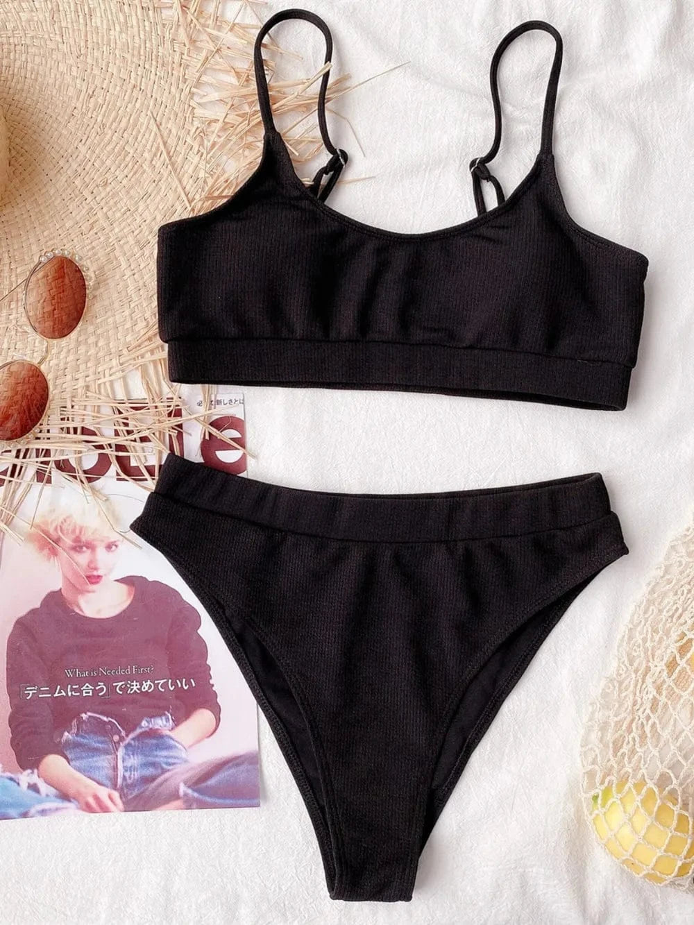Scoop Neck Spaghetti Strap Two-Piece Swim Set swimset