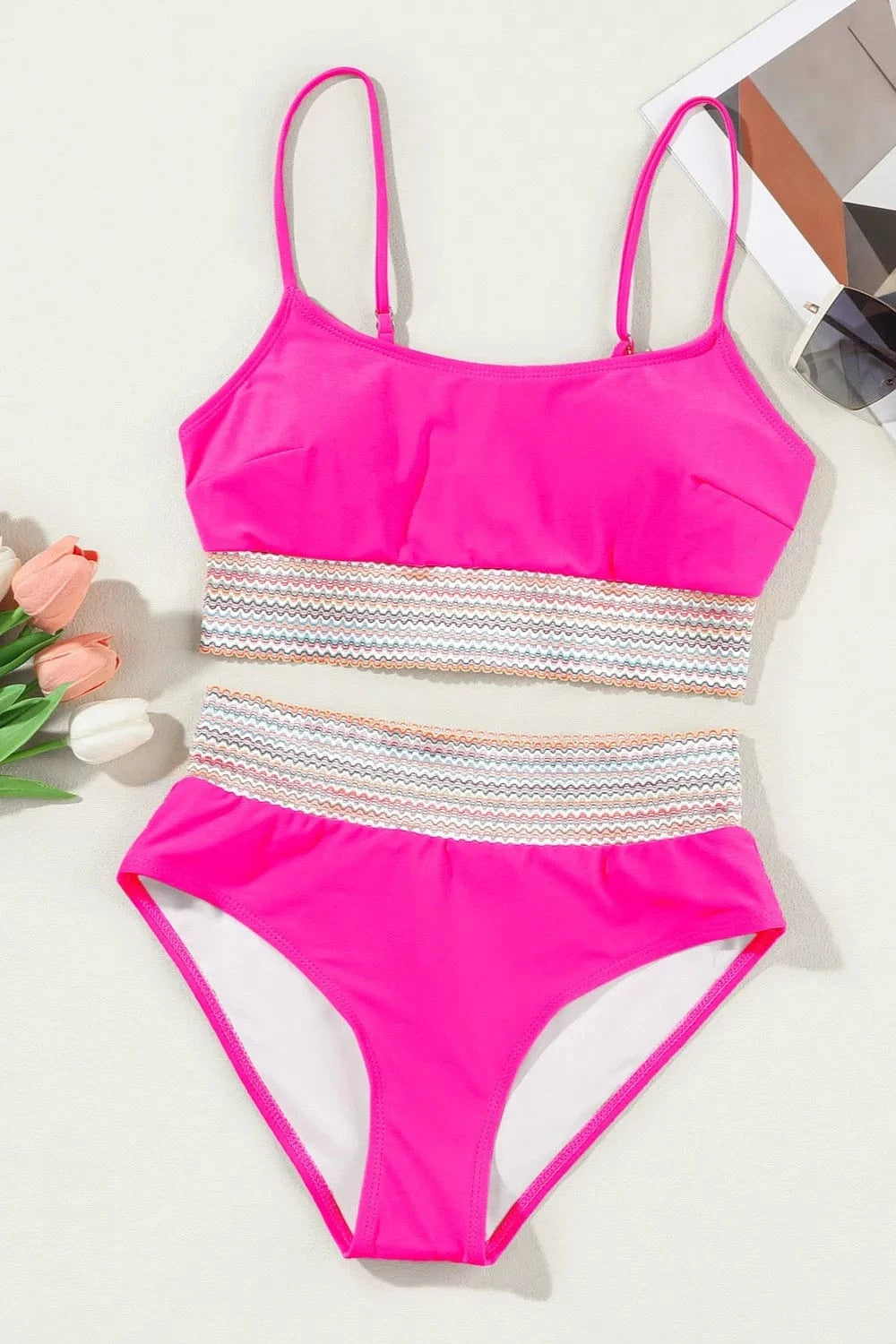 Scoop Neck Spaghetti Strap Two-Piece Swim Set swimset