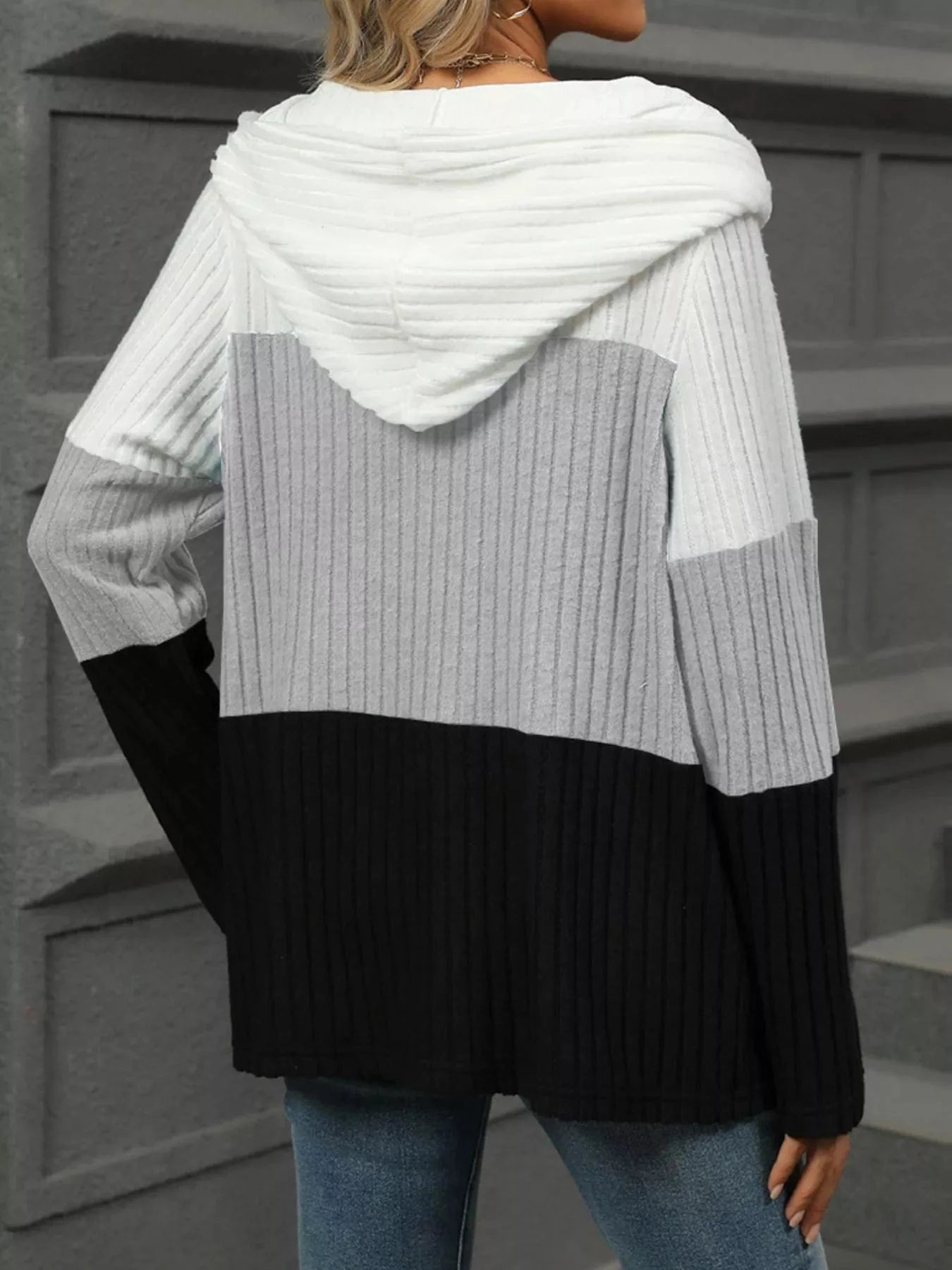 Color Block Half Zip Hooded Top Tops and sweaters and T-Shirts