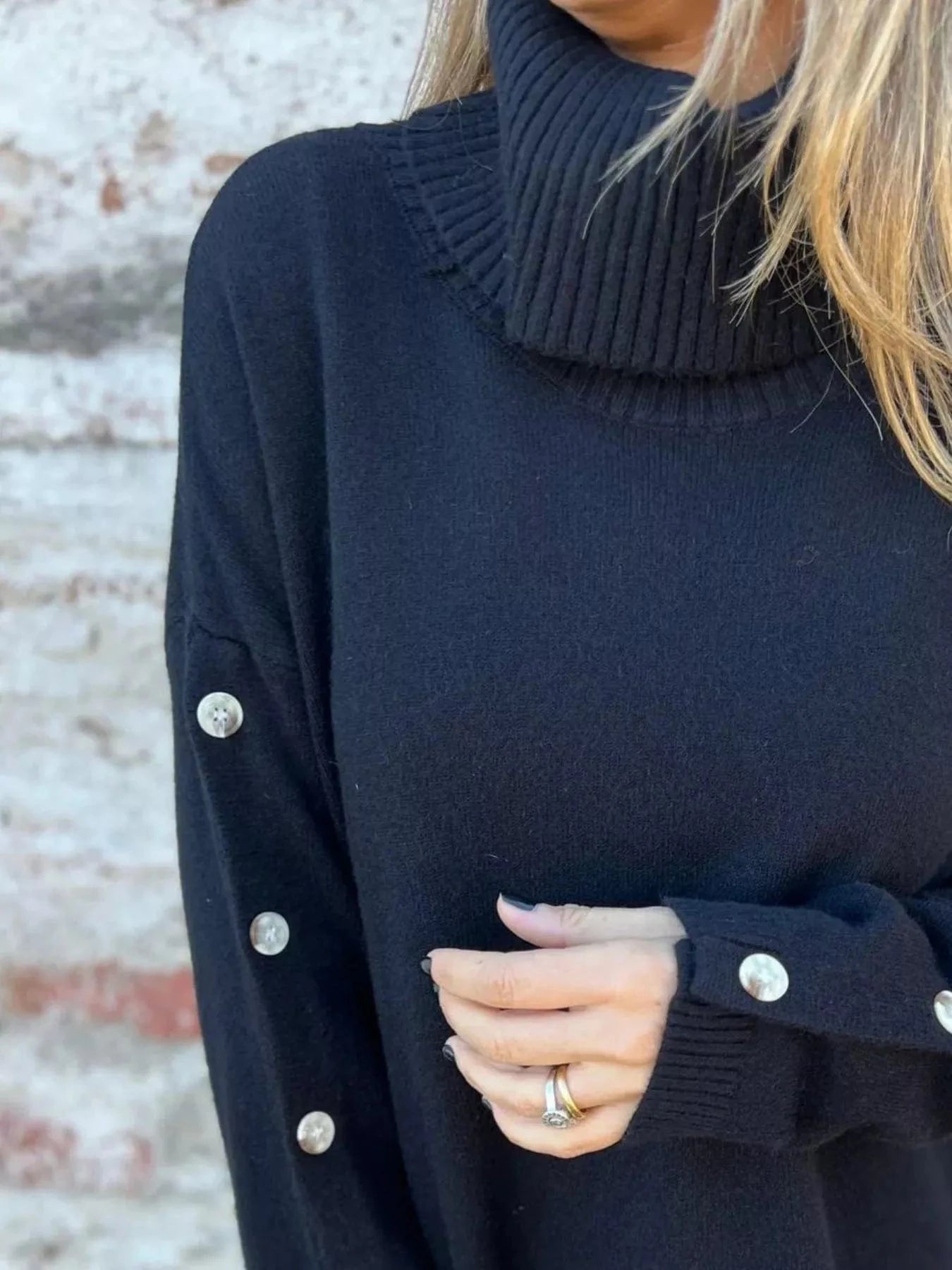 Full Size Turtleneck Long Sleeve Sweater Plus Size Tops and sweaters and T-Shirts