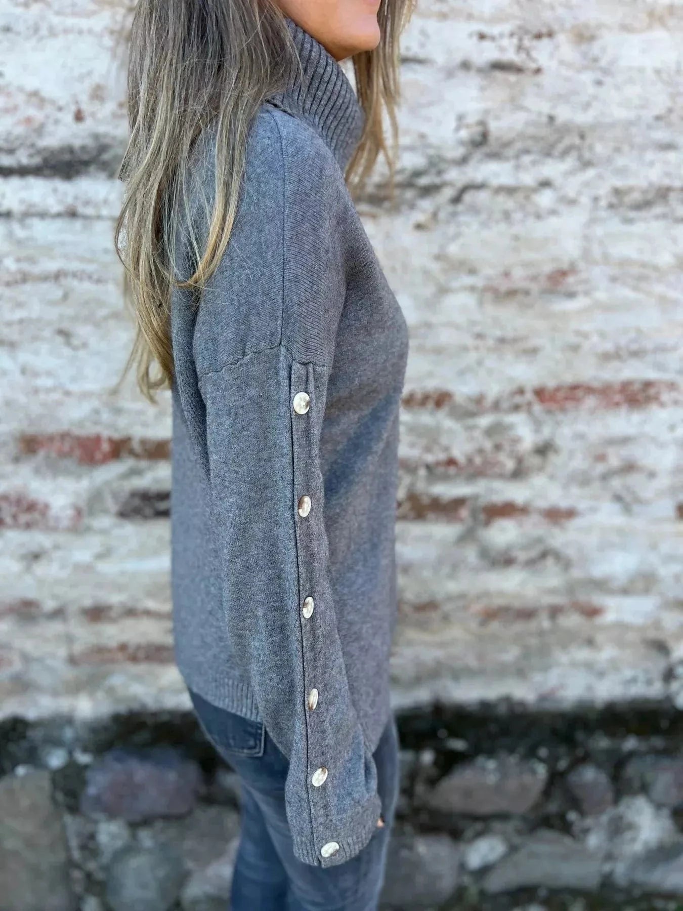 Full Size Turtleneck Long Sleeve Sweater Plus Size Tops and sweaters and T-Shirts