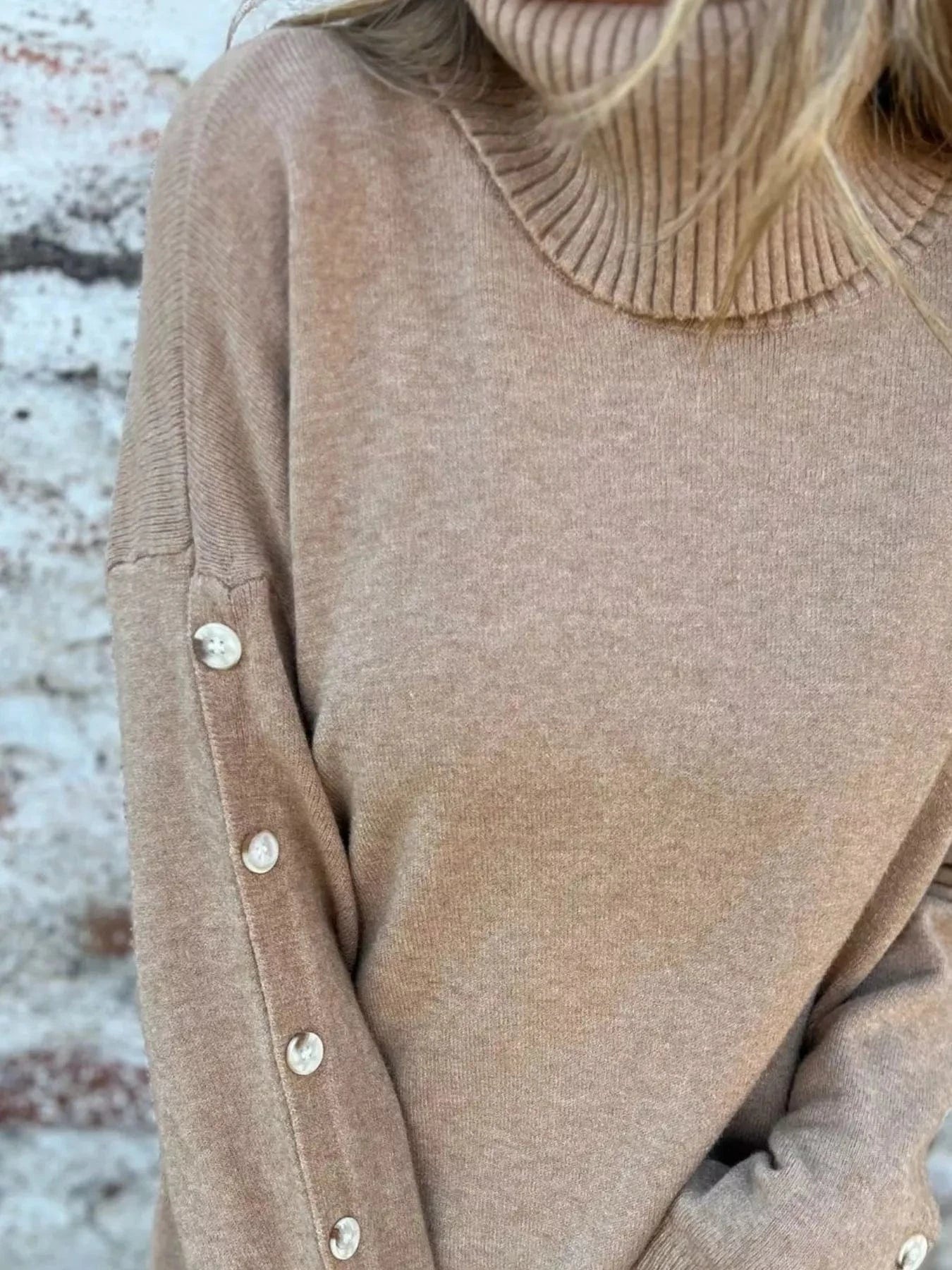 Full Size Turtleneck Long Sleeve Sweater Plus Size Tops and sweaters and T-Shirts