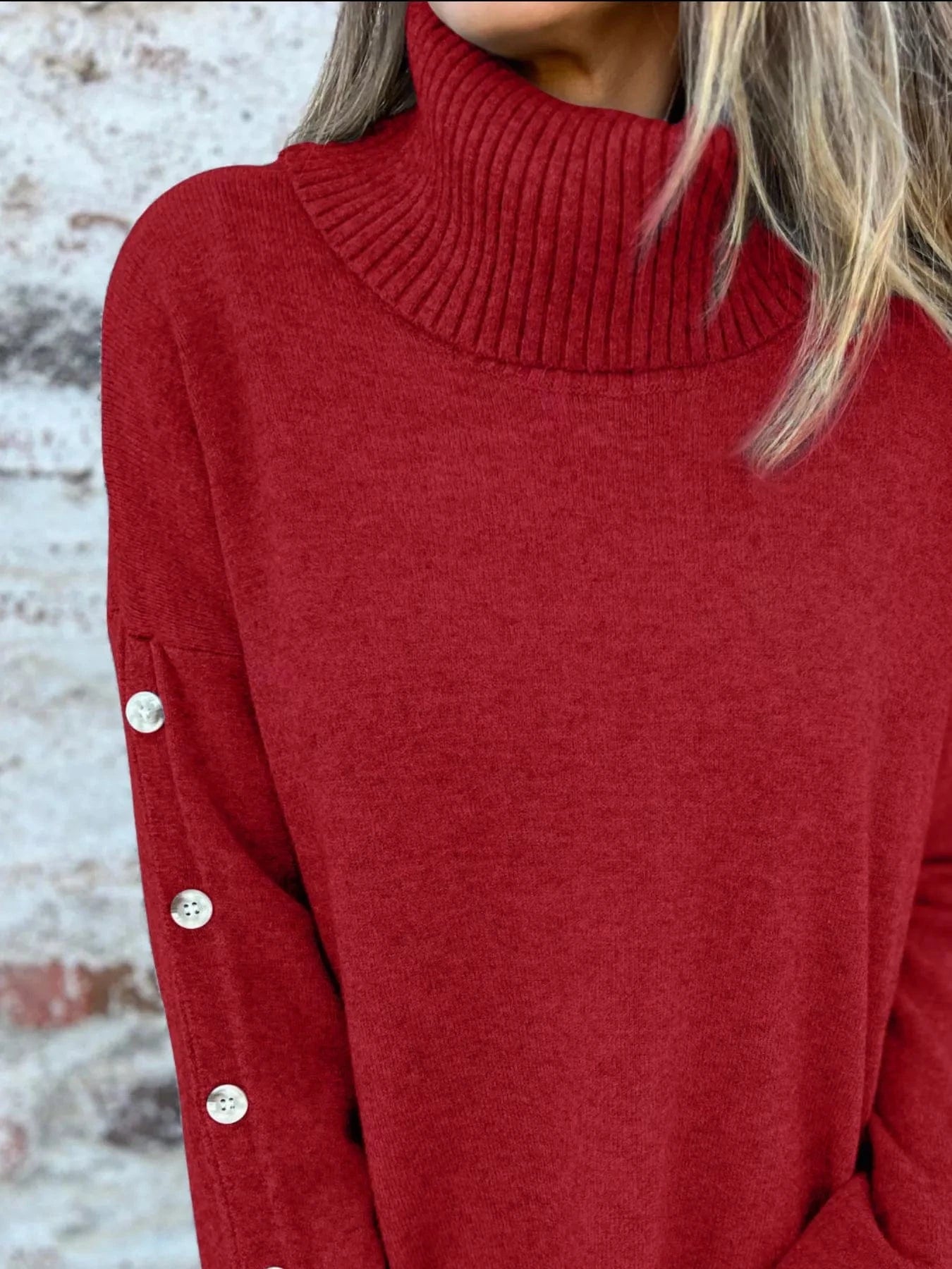 Full Size Turtleneck Long Sleeve Sweater Plus Size Tops and sweaters and T-Shirts