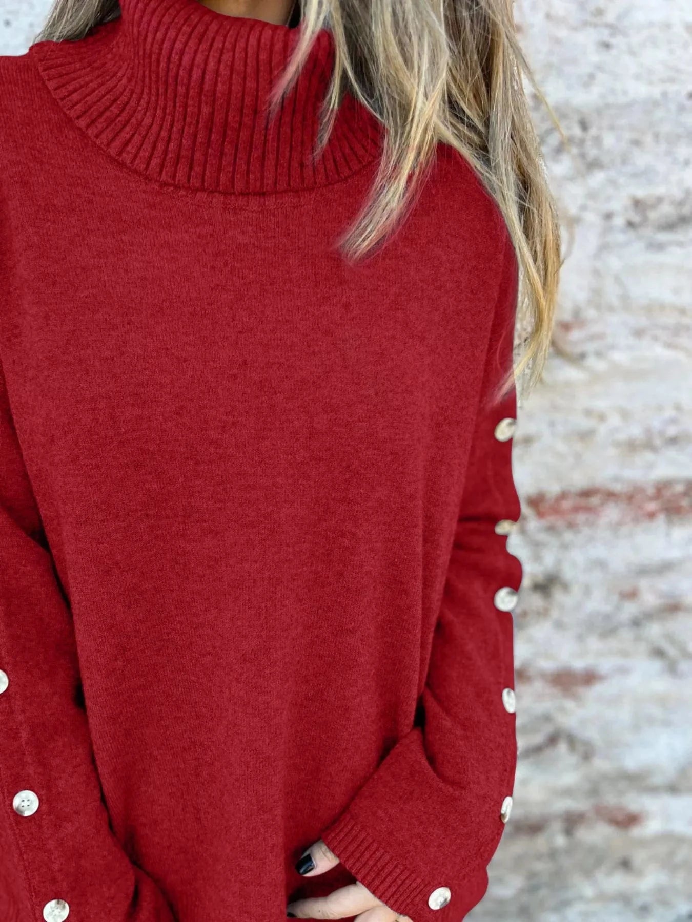 Full Size Turtleneck Long Sleeve Sweater Plus Size Tops and sweaters and T-Shirts